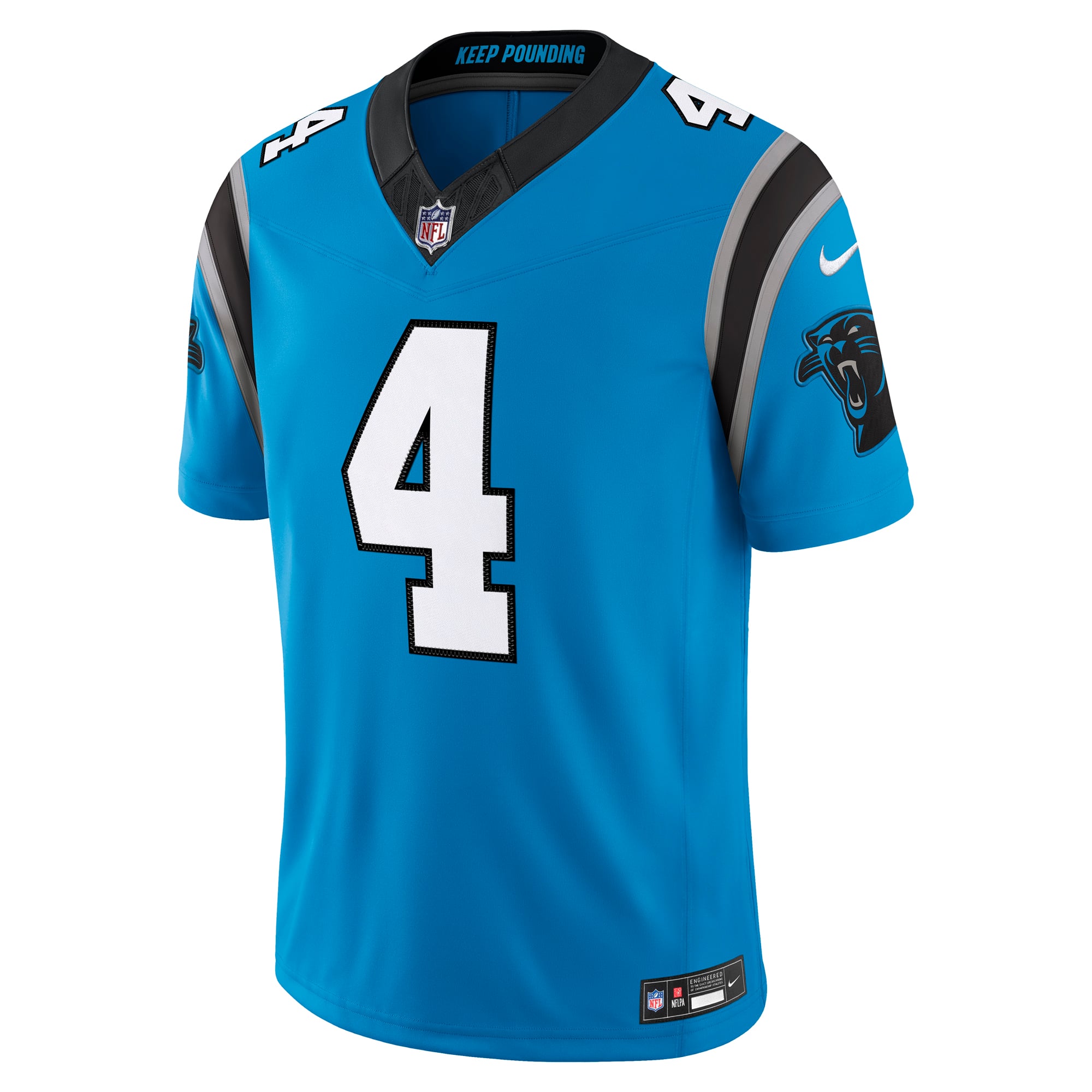 Men's Nike Tetairoa McMillan Blue Carolina Panthers Alternate Vapor F.U.S.E. Stitched Limited Jersey