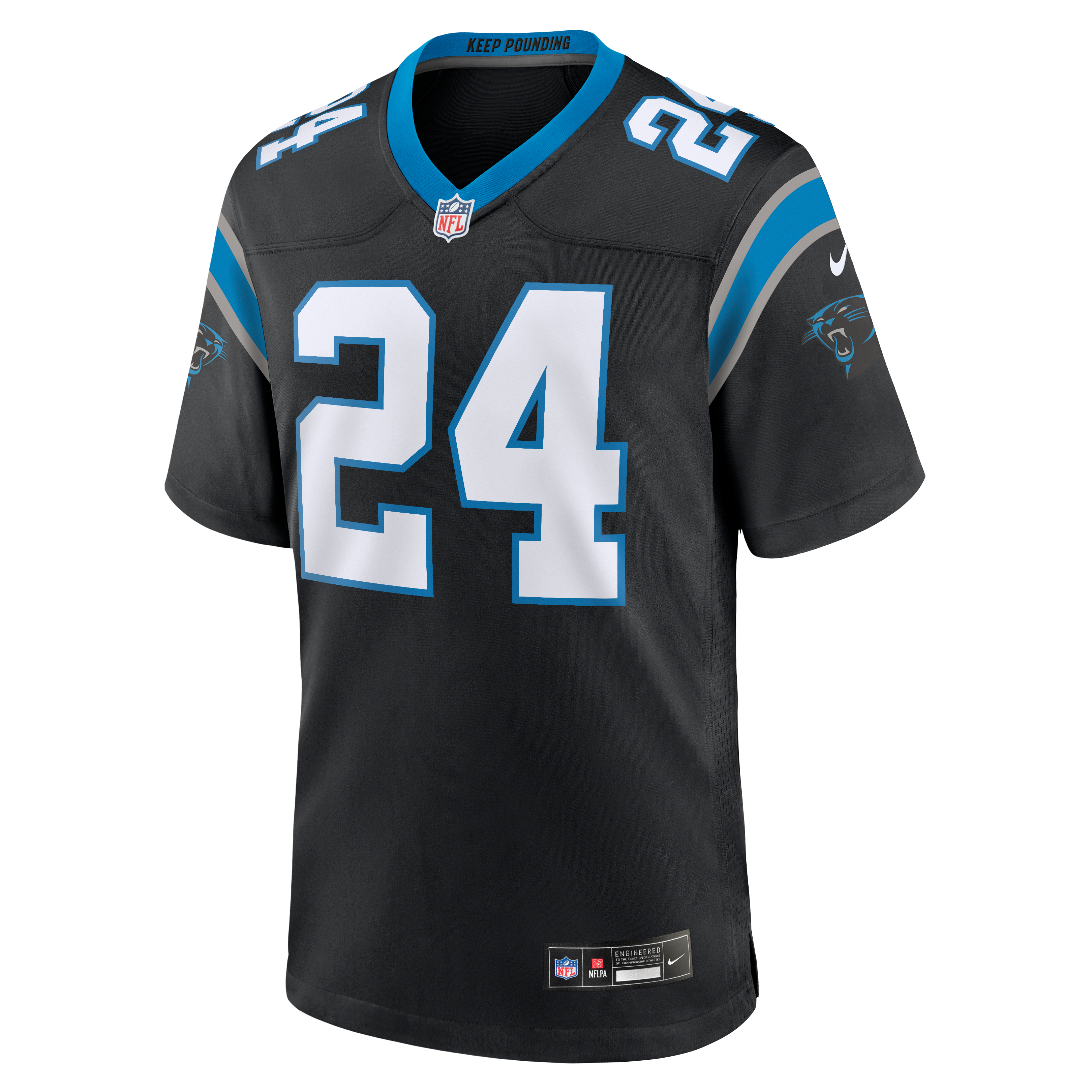 Maillot de match Nike Will Lee III noir des Panthers la Caroline pour homme