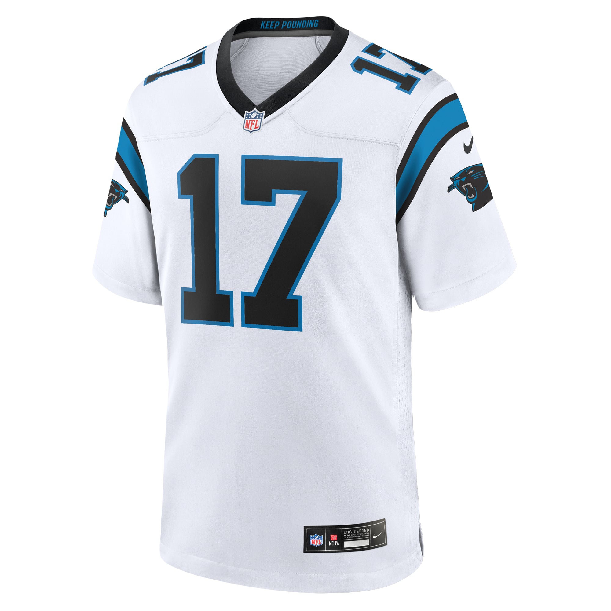 Maillot de match Nike Xavier Legette des Panthers la Caroline pour homme, blanc
