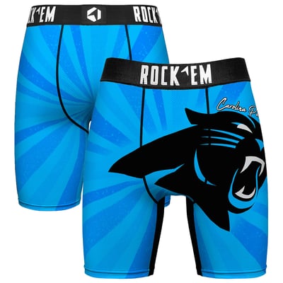  Carolina Panthers Rock Em Throwback Swirl Boxer Briefs - Blue