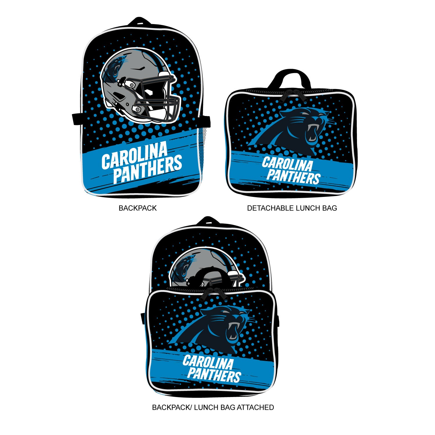 MOJO Carolina Panthers Backpack & Lunch Box 2-Piece Set
