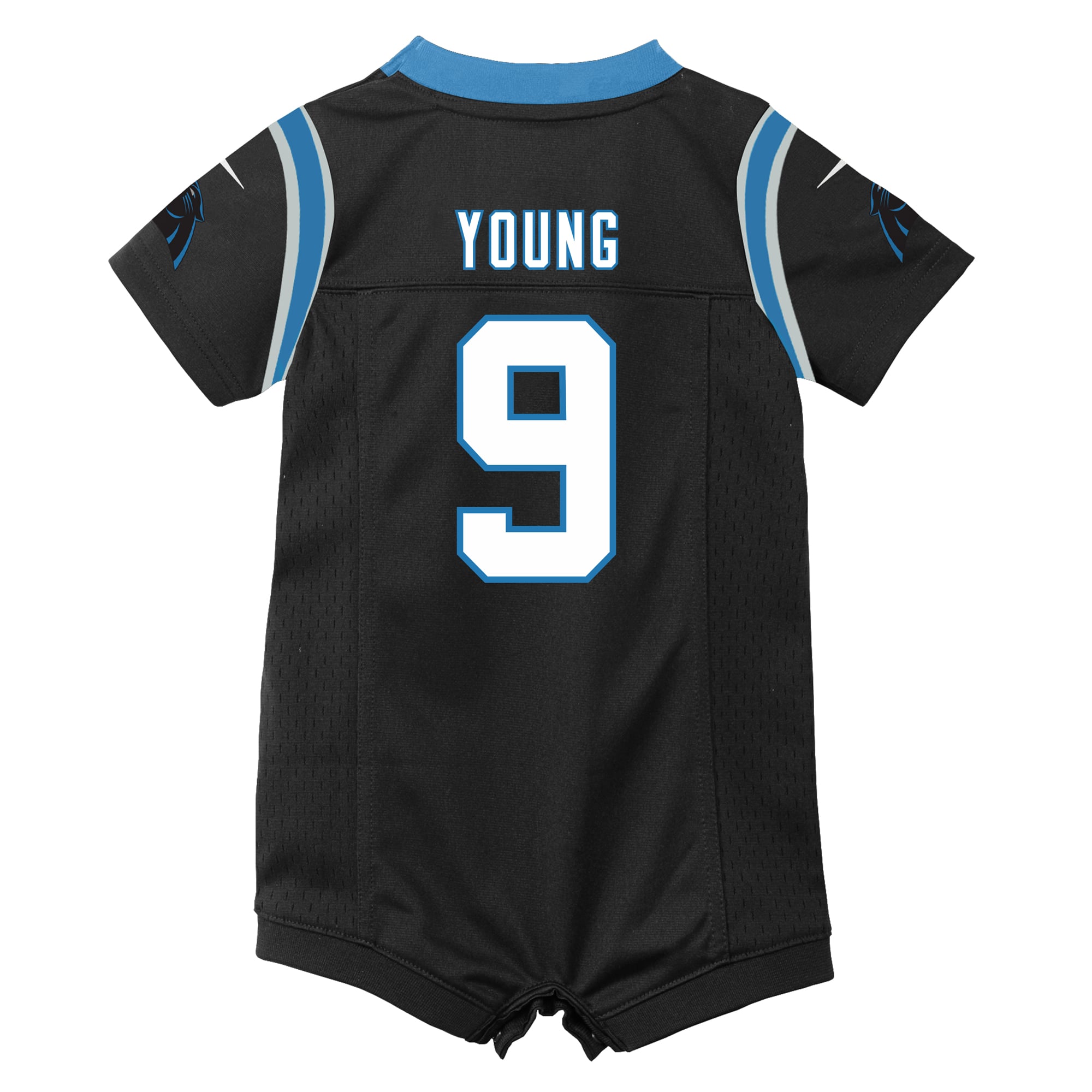 Newborn Nike Bryce Young Black Carolina Panthers Romper Game Jersey