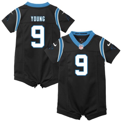 Bryce Young Carolina Panthers Nike Newborn Romper Game Jersey - Black