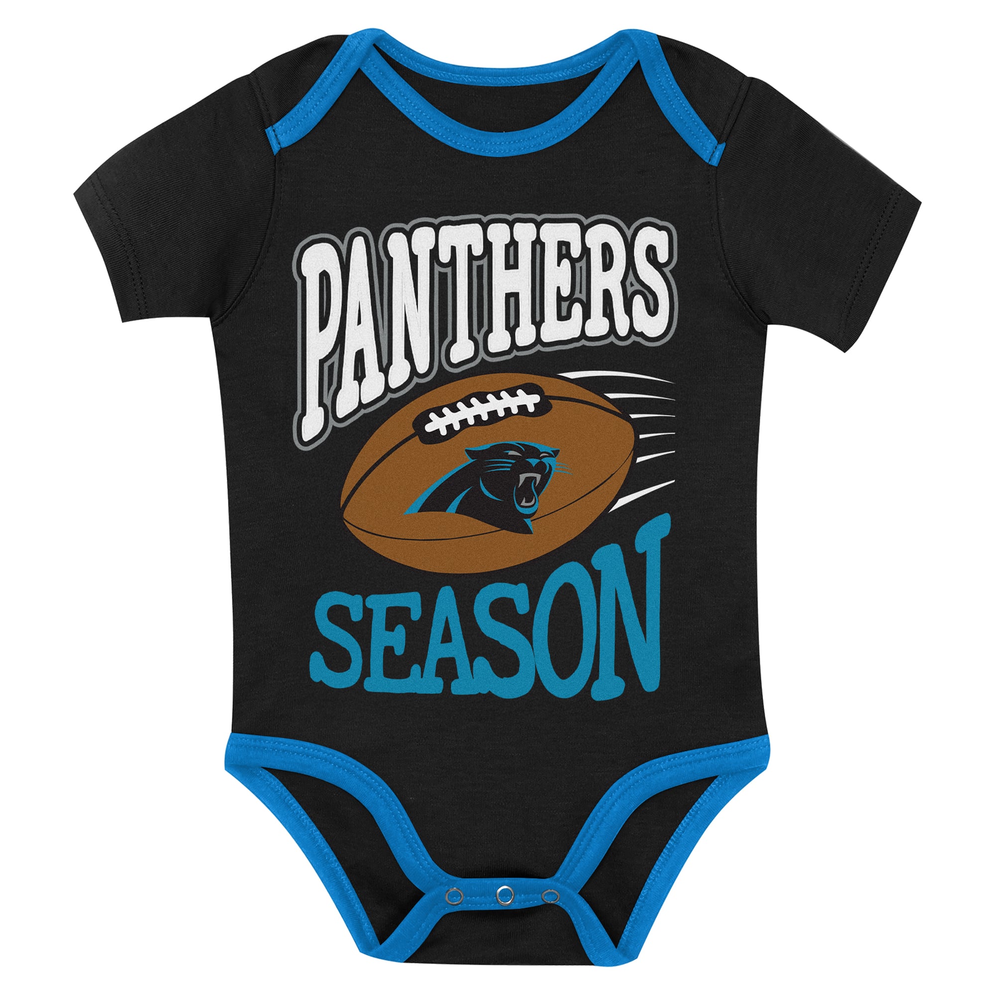 Ensemble de body trois pièces pour nouveau-né Outerstuff Carolina Panthers, premier choix au tour