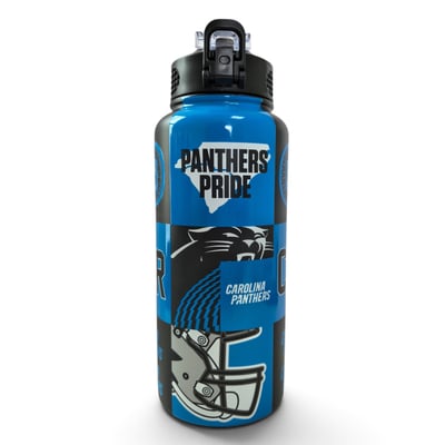 Carolina Panthers Pegasus 32oz Stainless Steel ProPress Water Bottle