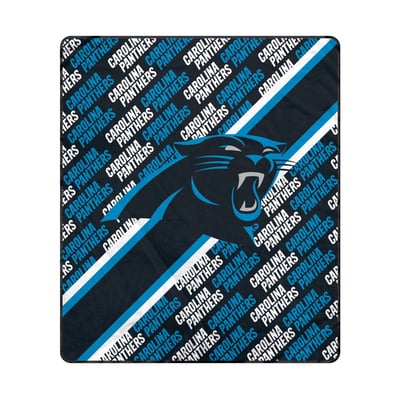 Carolina Panthers Pegasus 60" x 70" Diagonal Lined Wordmark Ultra Soft Blanket
