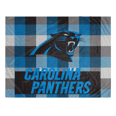 Carolina Panthers Pegasus Fan-mily Bold Plaid Oversized 60" x 90" Ultra Cozy Blanket