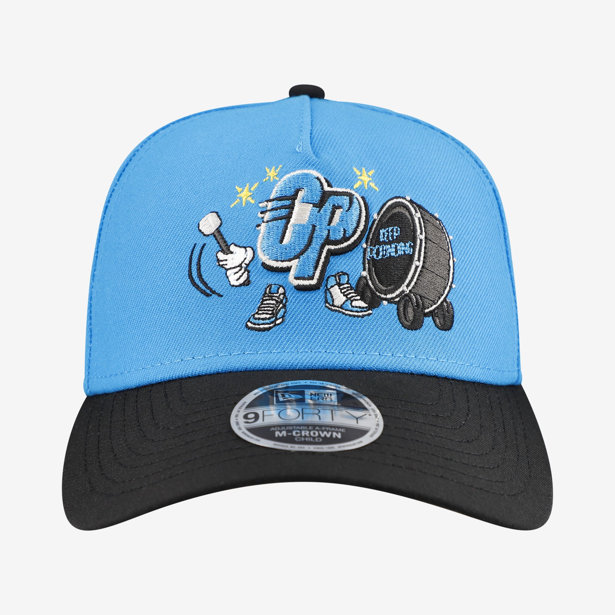 Casquette ajustable New Era bleue Carolina Panthers 9FORTY M-Crown à motif A-Frame pour enfants d'âge préscolaire