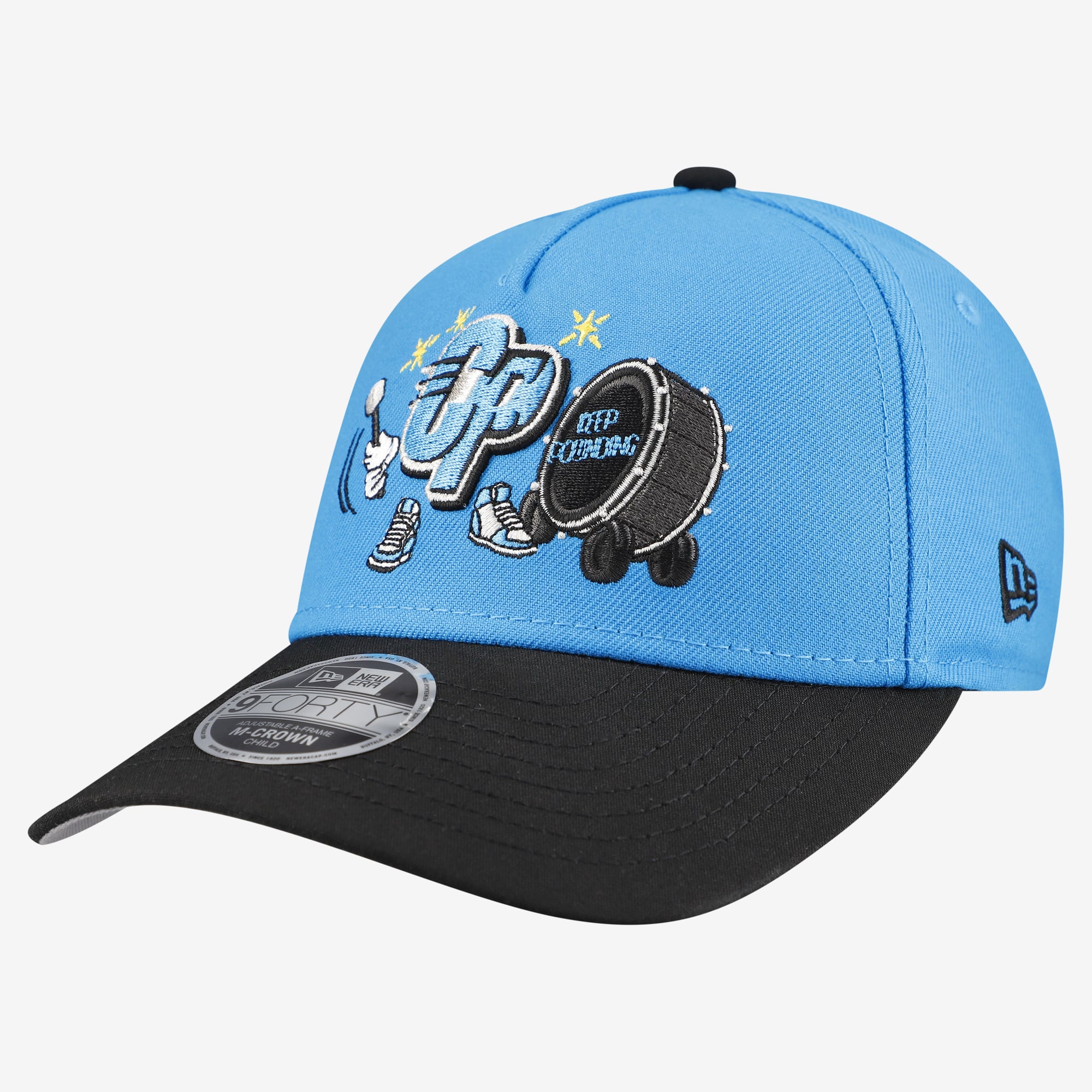 Casquette ajustable New Era bleue Carolina Panthers 9FORTY M-Crown à motif A-Frame pour enfants d'âge préscolaire