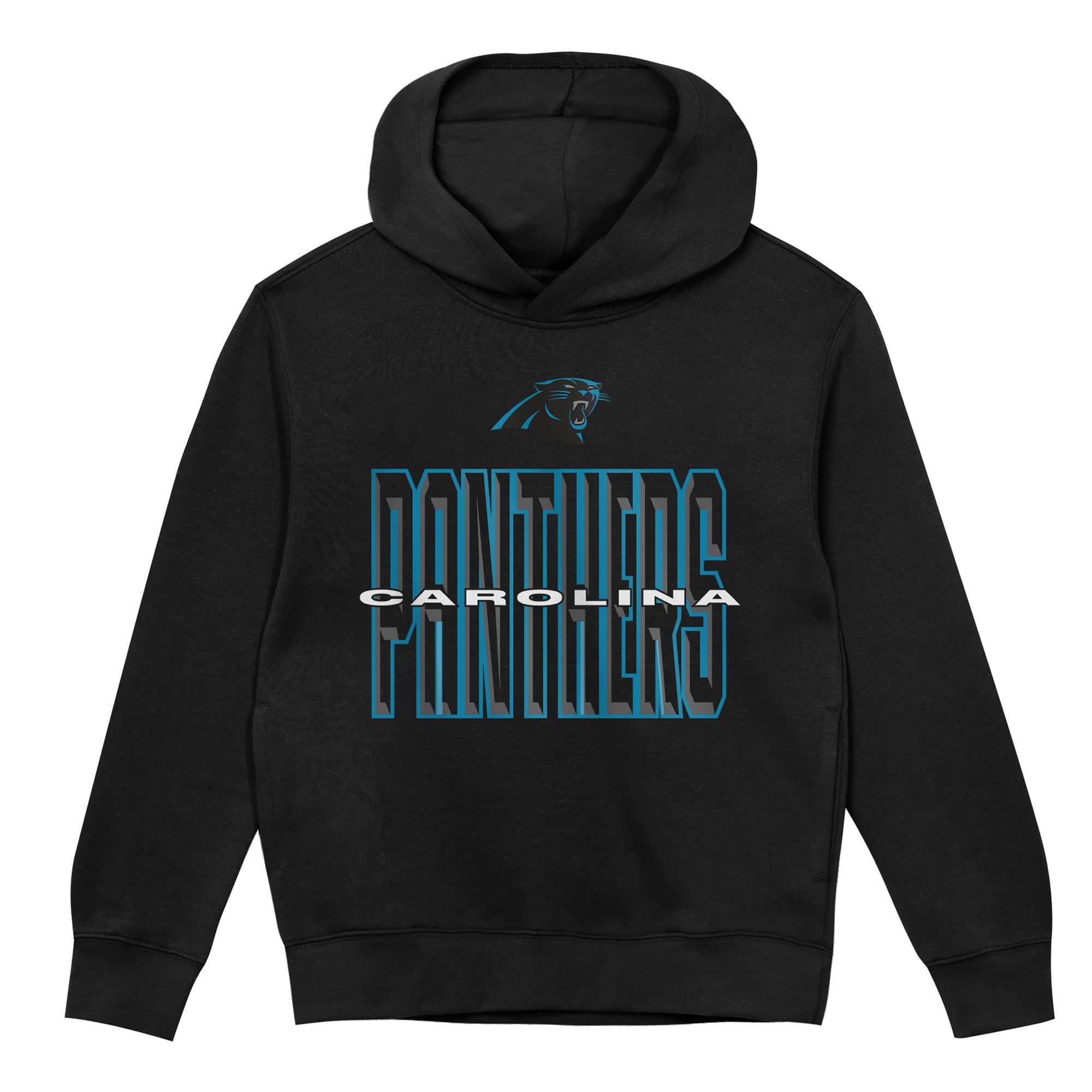 Sweat à capuche polaire noir Black Carolina Panthers Field General pour enfants d'âge préscolaire