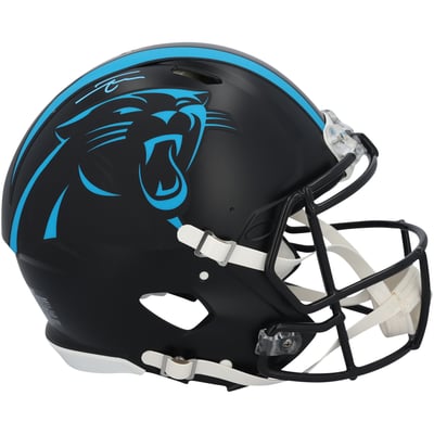 Tetairoa McMillan Carolina Panthers Autographed Fanatics Authentic Riddell 2022 Alternate Speed Authentic Helmet 