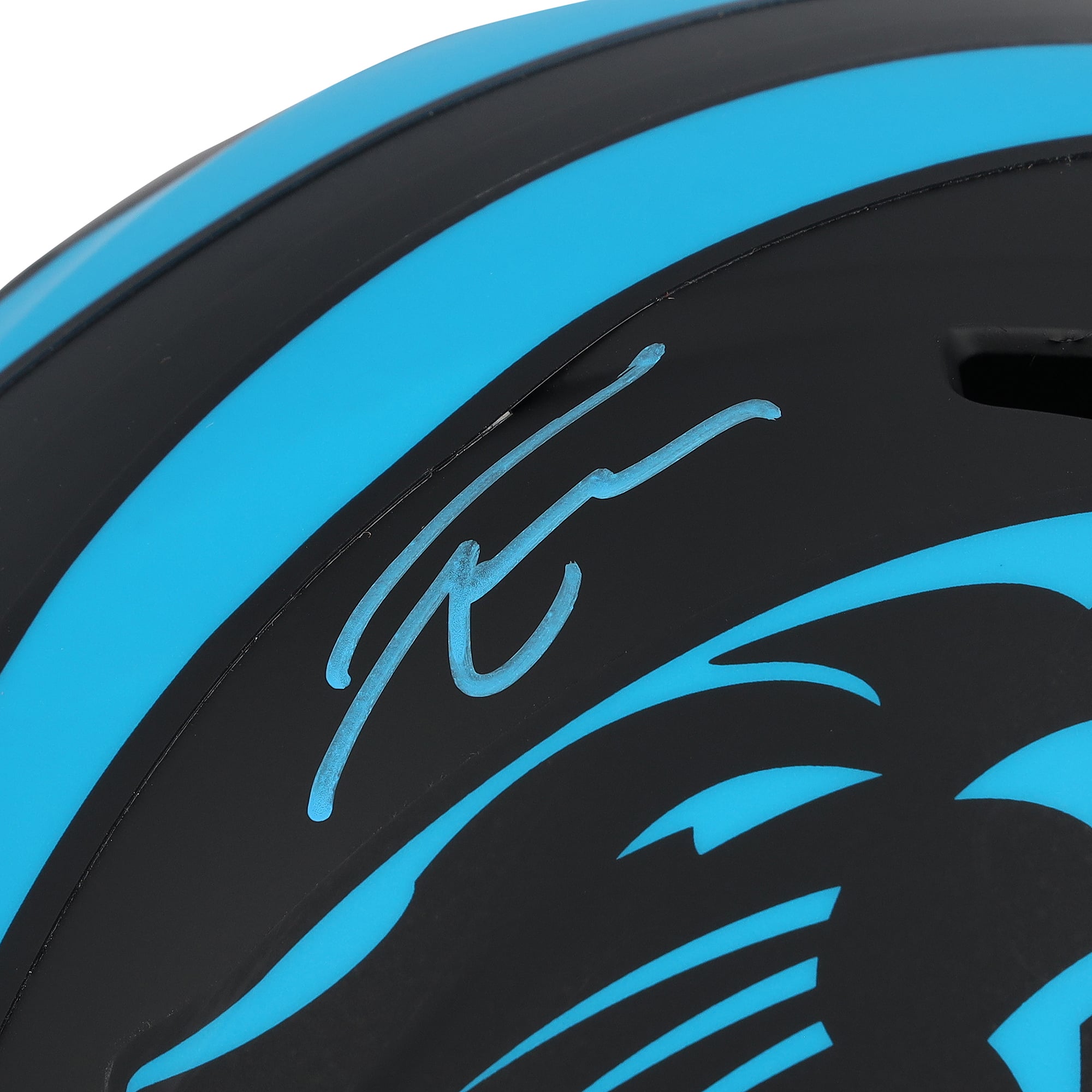 Casque réplique Riddell 2022 Alternate Speed ​​autographié par Tetairoa McMillan des Panthers de la Caroline
