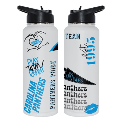 Carolina Panthers The Memory Company 34oz. Loco Stainless Steel Quencher Bottle