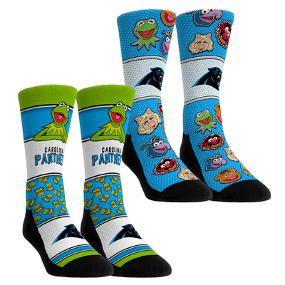  Carolina Panthers Rock Em Unisex Muppets 2-Pack Crew Socks Set - Blue