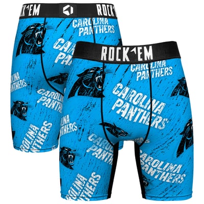  Carolina Panthers Rock Em Unisex Throwback Logo Allover Boxer Briefs - Blue