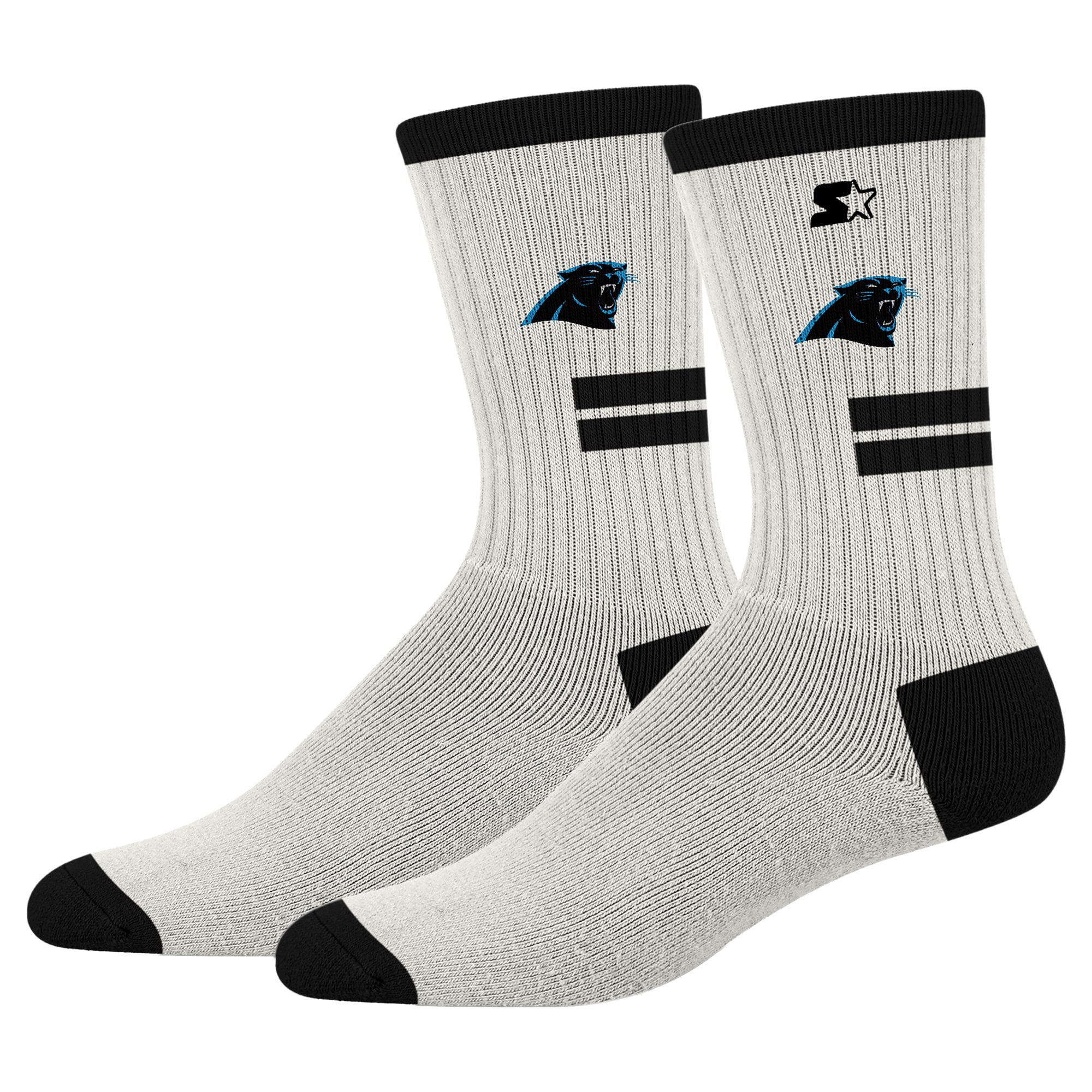 Chaussettes montantes unisexe Starter Cream Carolina Panthers Premiere rembourrées