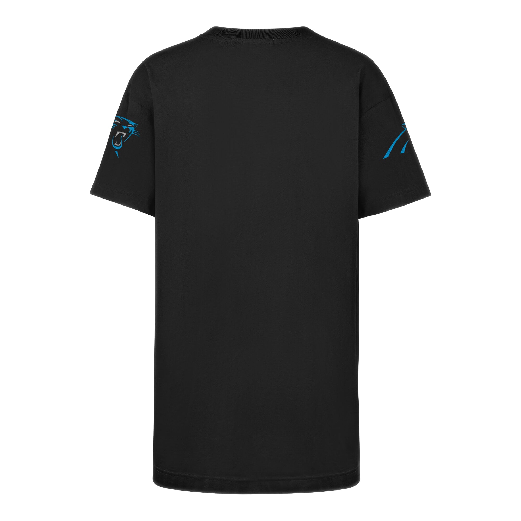 Women's '47 Black Carolina Panthers Oversized Gemstone Swash T-Shirt Dress