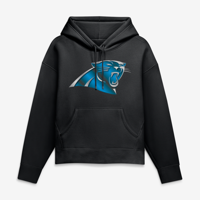 Carolina Panthers Women's Metallic Mascot Hoodie - Black