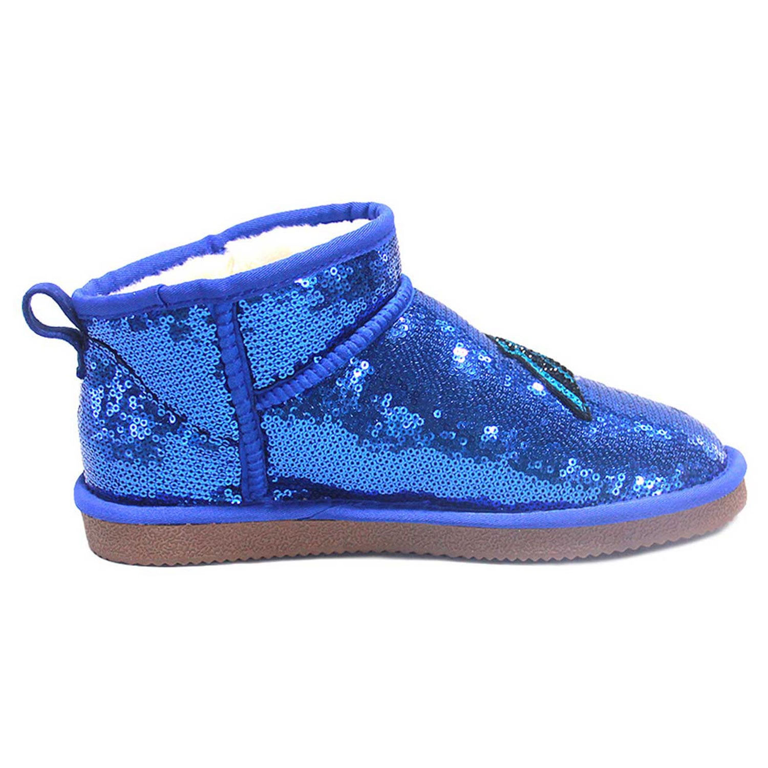 Bottines à paillettes FABGATING by Cuce Blue Carolina Panthers pour femmes