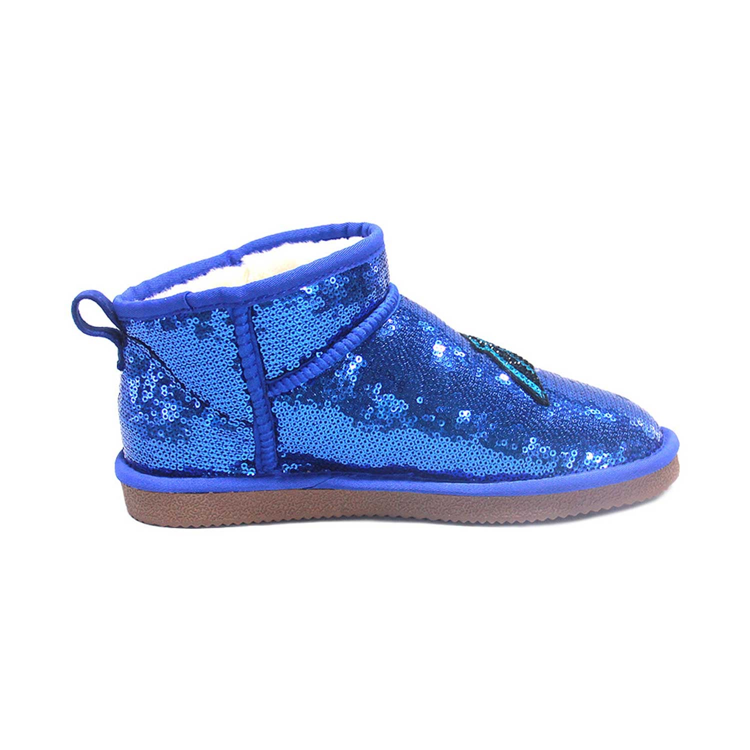 Bottines à paillettes FABGATING by Cuce Blue Carolina Panthers pour femmes