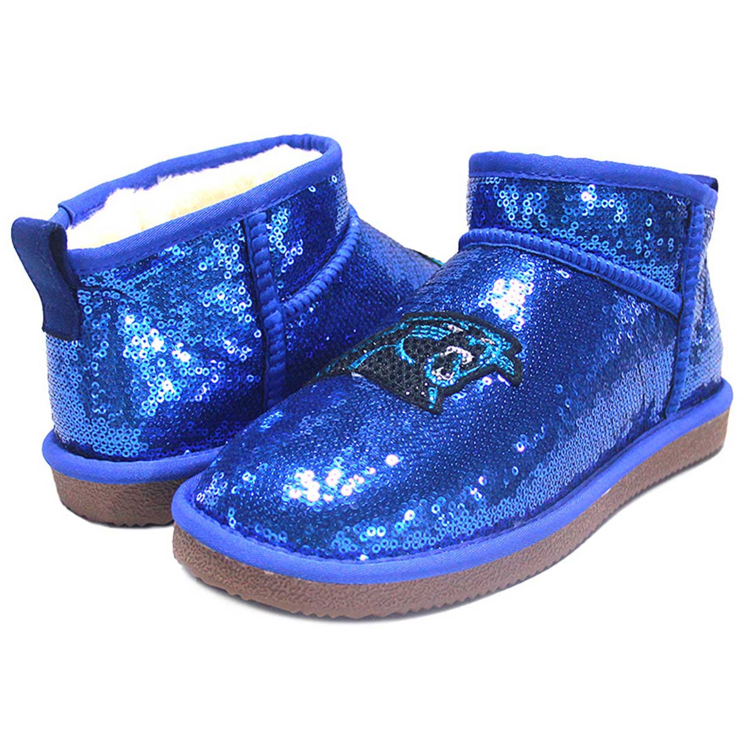 Bottines à paillettes FABGATING by Cuce Blue Carolina Panthers pour femmes