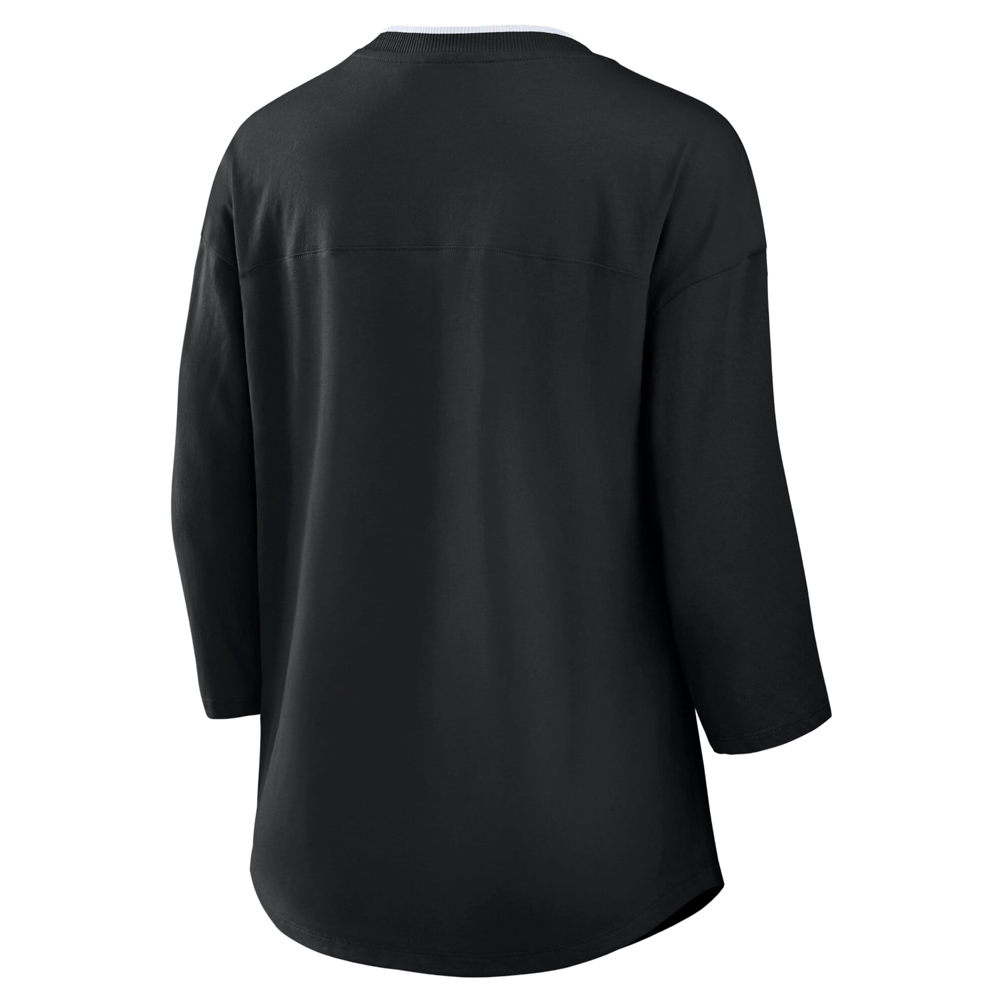 Women's Fanatics Black Carolina Panthers Plus Deceptive Juke 3/4-Sleeve V-Neck T-Shirt