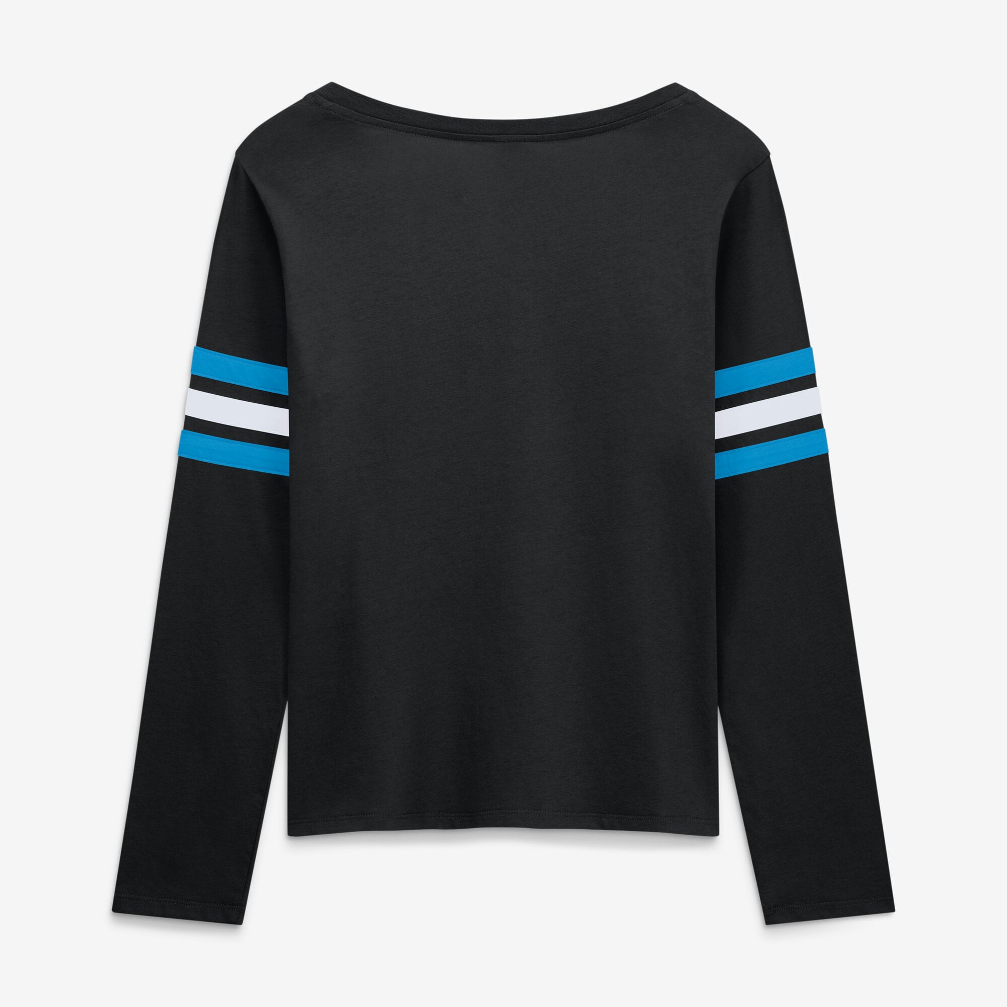 T-shirt à manches longues lacets Fanatics Black Carolina Panthers pour femmes