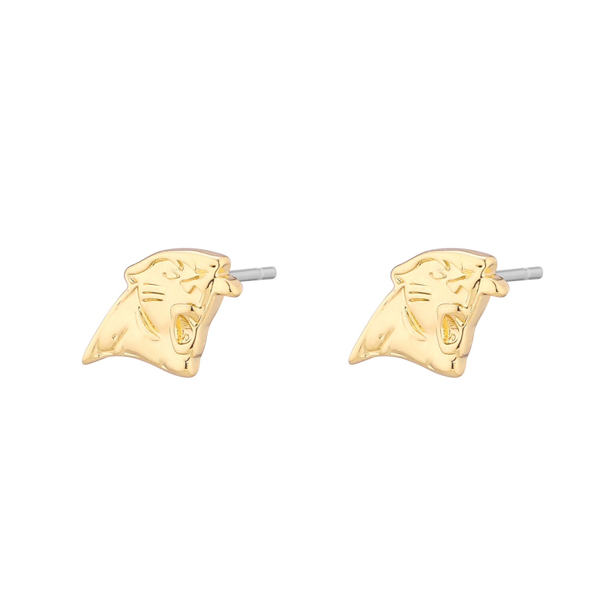 Women's LUV AJ  Gold Carolina Panthers Logo Stud Earrings