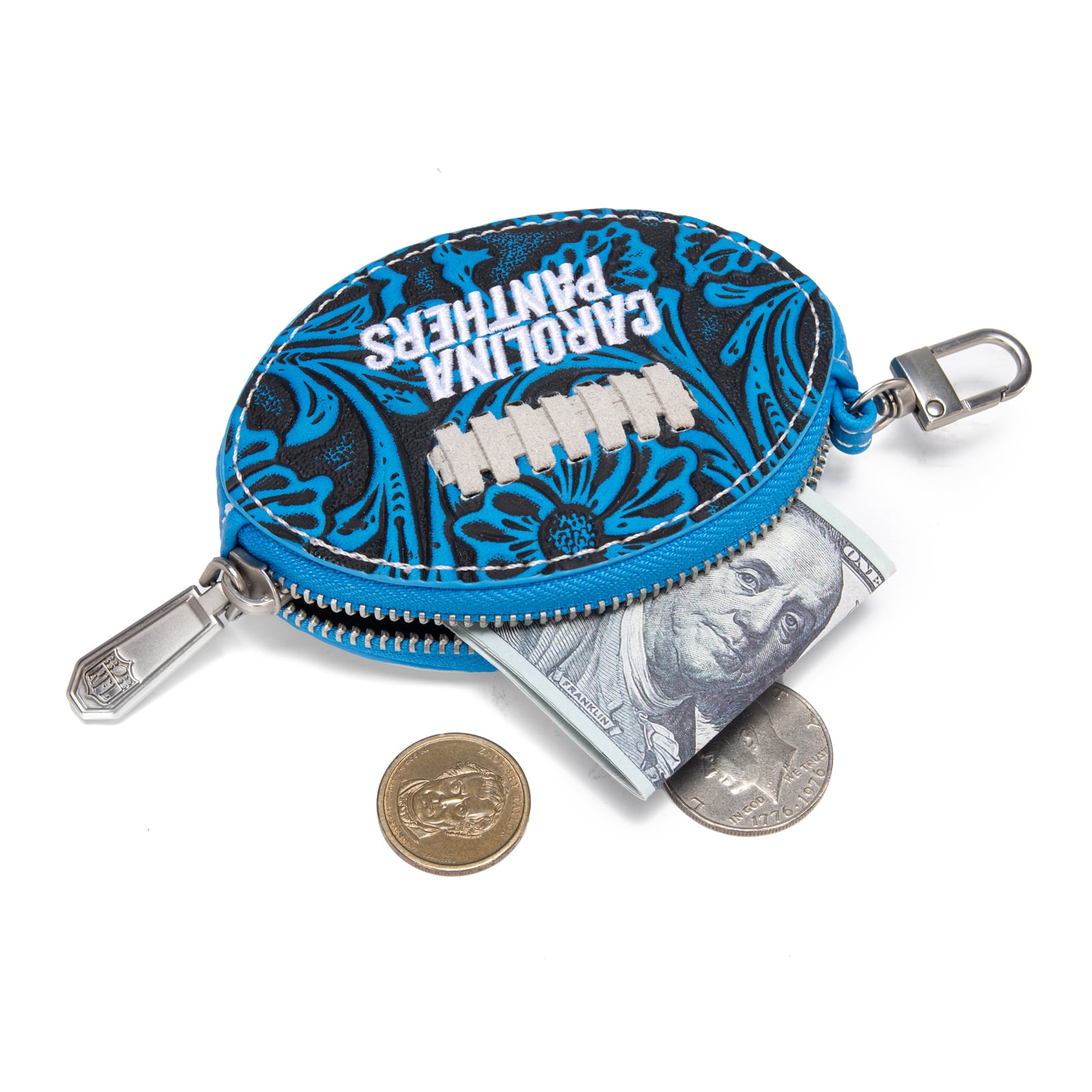 Porte-clés de sac pour femme Montana West Carolina Panthers Football