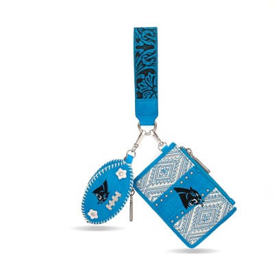 Carolina Panthers Montana West Women's Wallet & Football Charm Wristlet