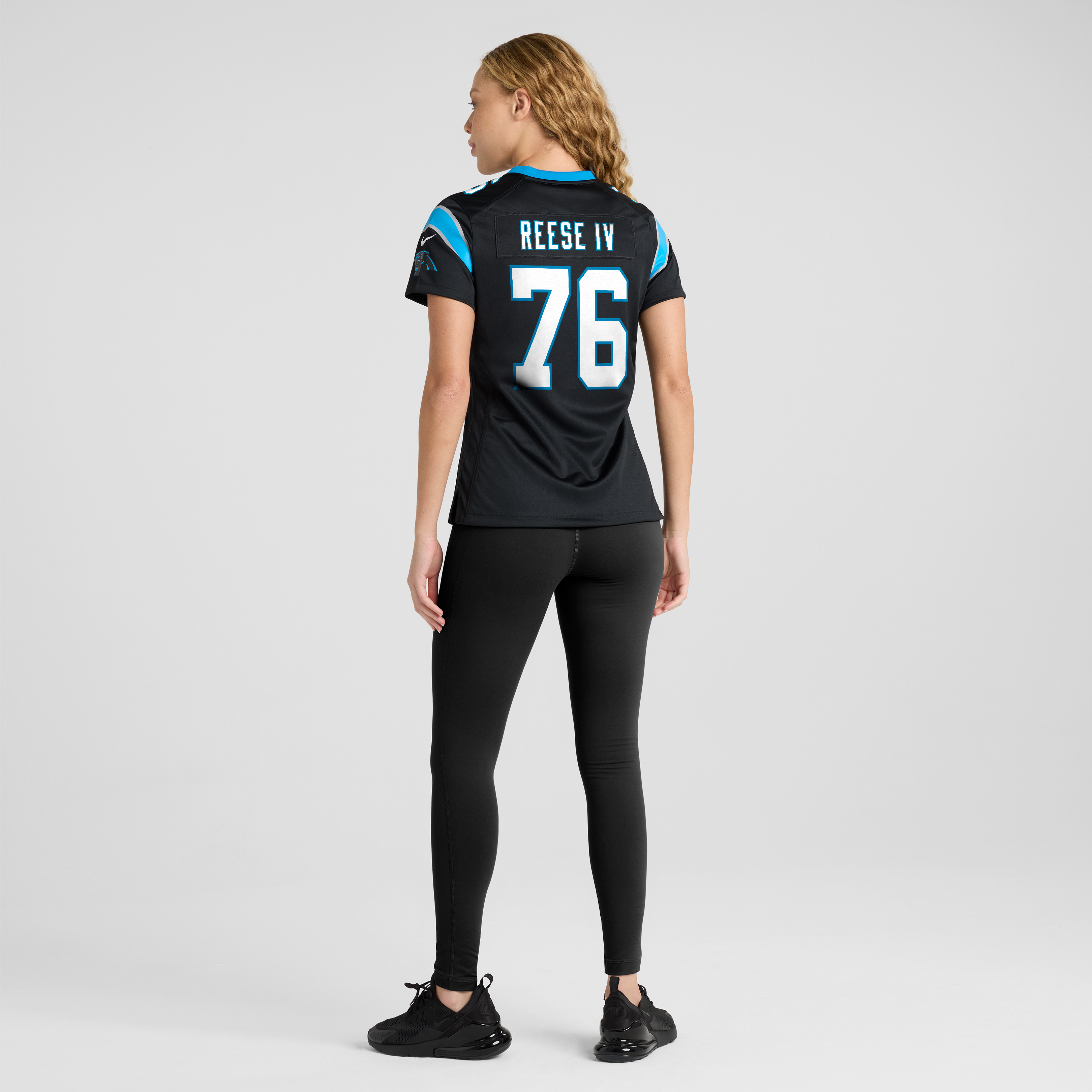 Women's Nike Albert Reese IV Black Carolina Panthers Team Game Jersey