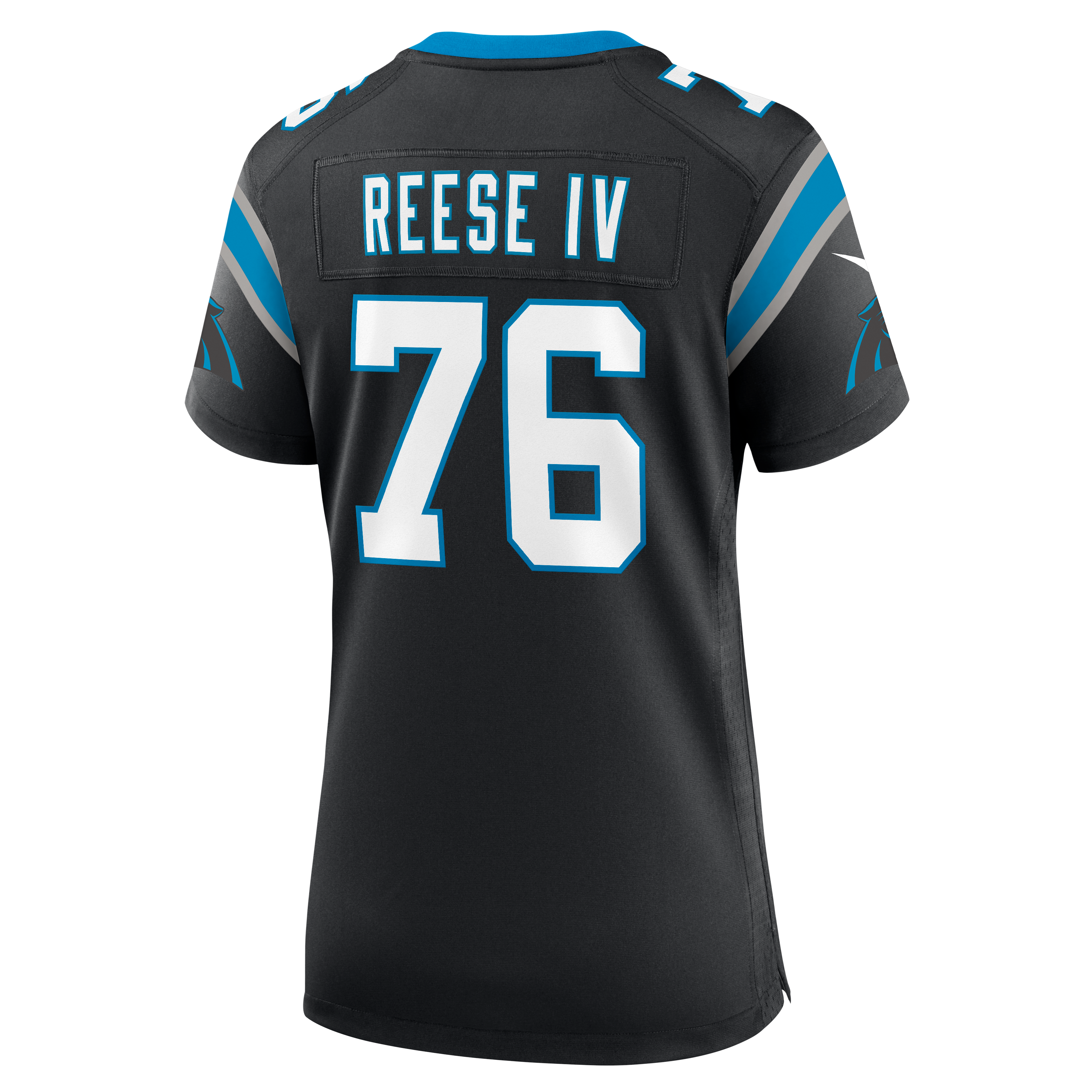 Women's Nike Albert Reese IV Black Carolina Panthers Team Game Jersey