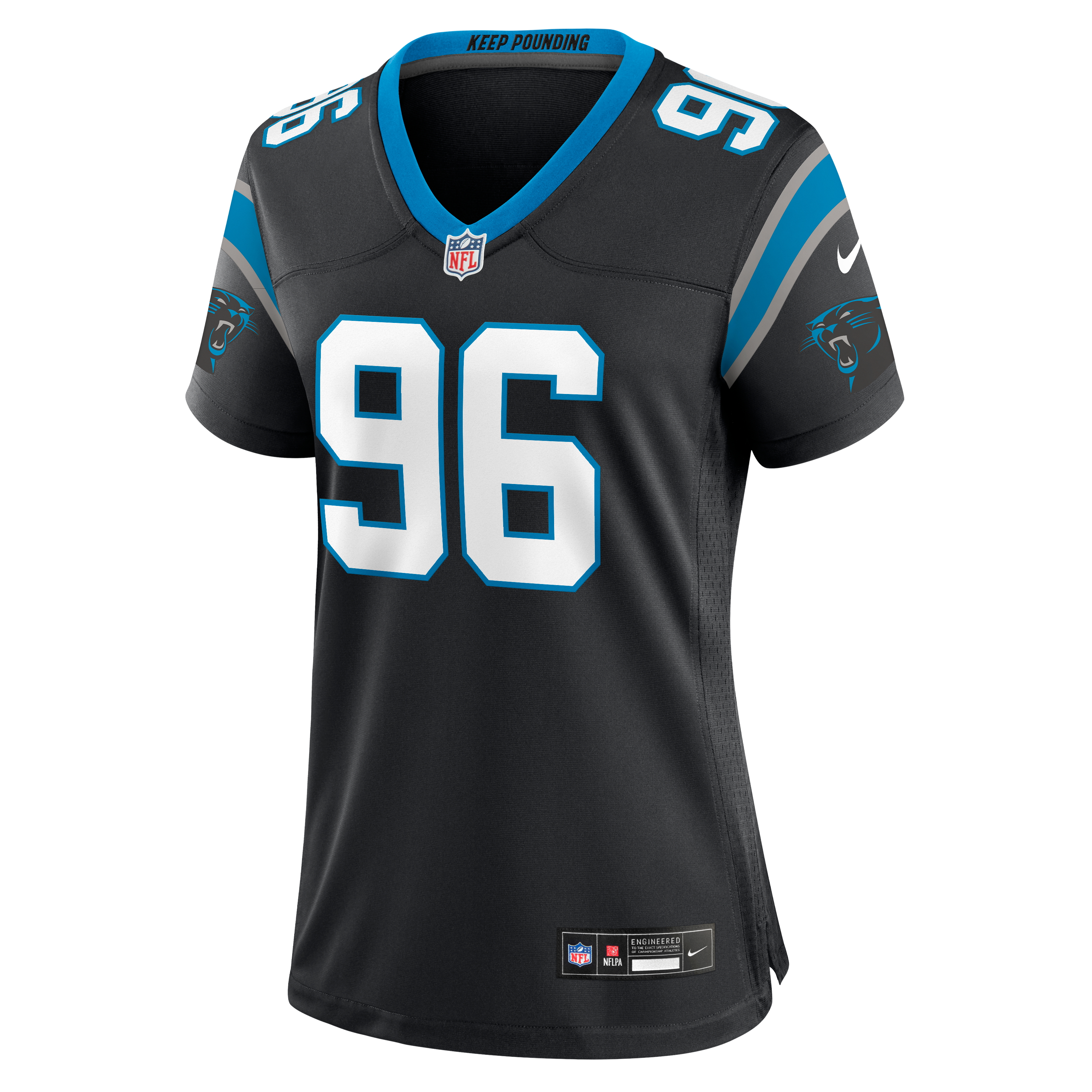 Maillot de match Nike Anthony Goodlow noir pour femme, Carolina Panthers