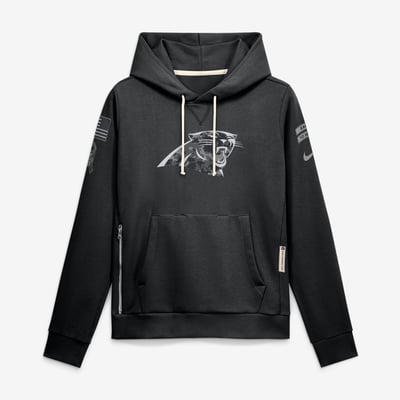  Carolina Panthers Nike Women's 2026 Salute to Service Sideline Dri-FIT Pullover Hoodie - Black