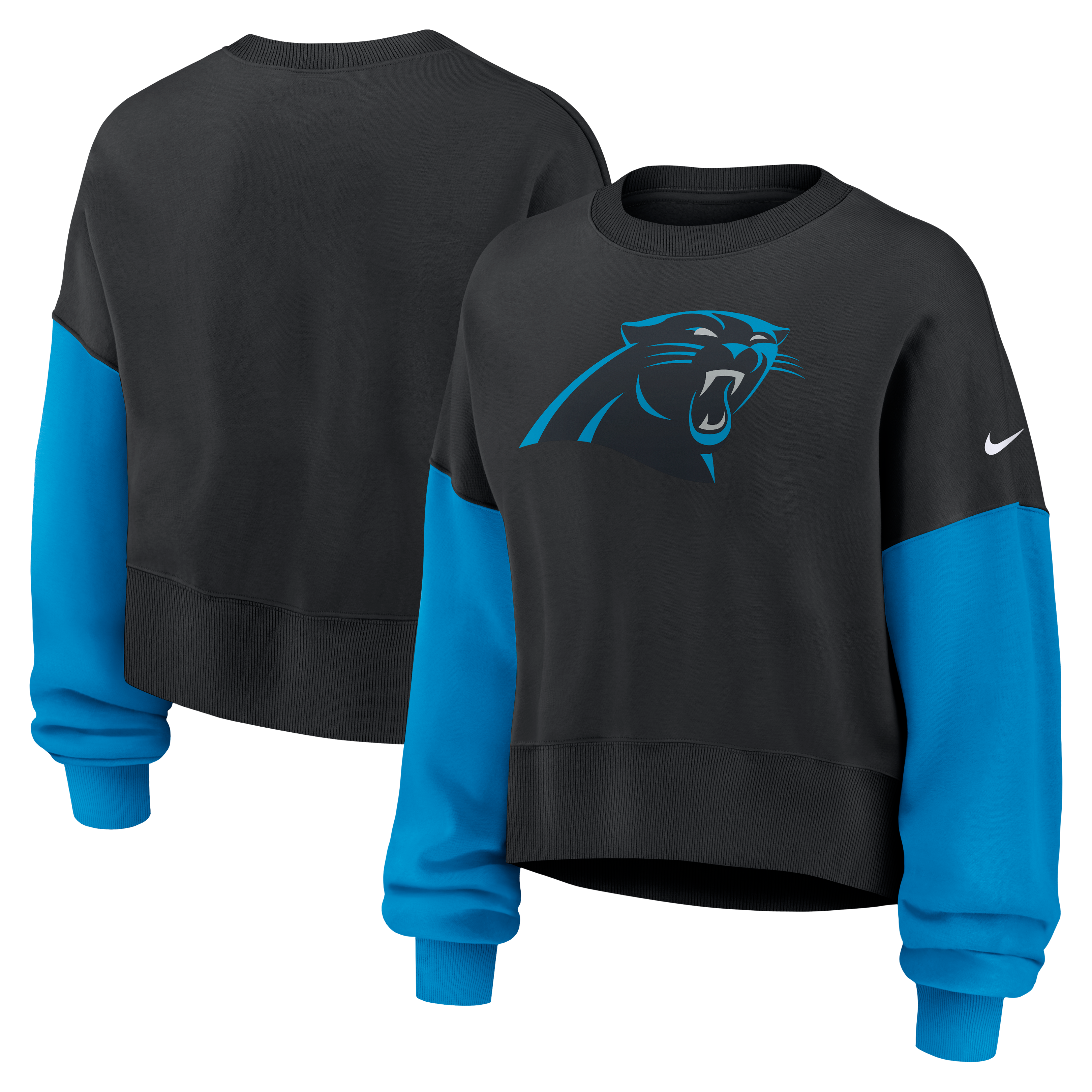 Women's Nike Black Carolina Panthers Oversized Phoenix Fleece Sweatshirt