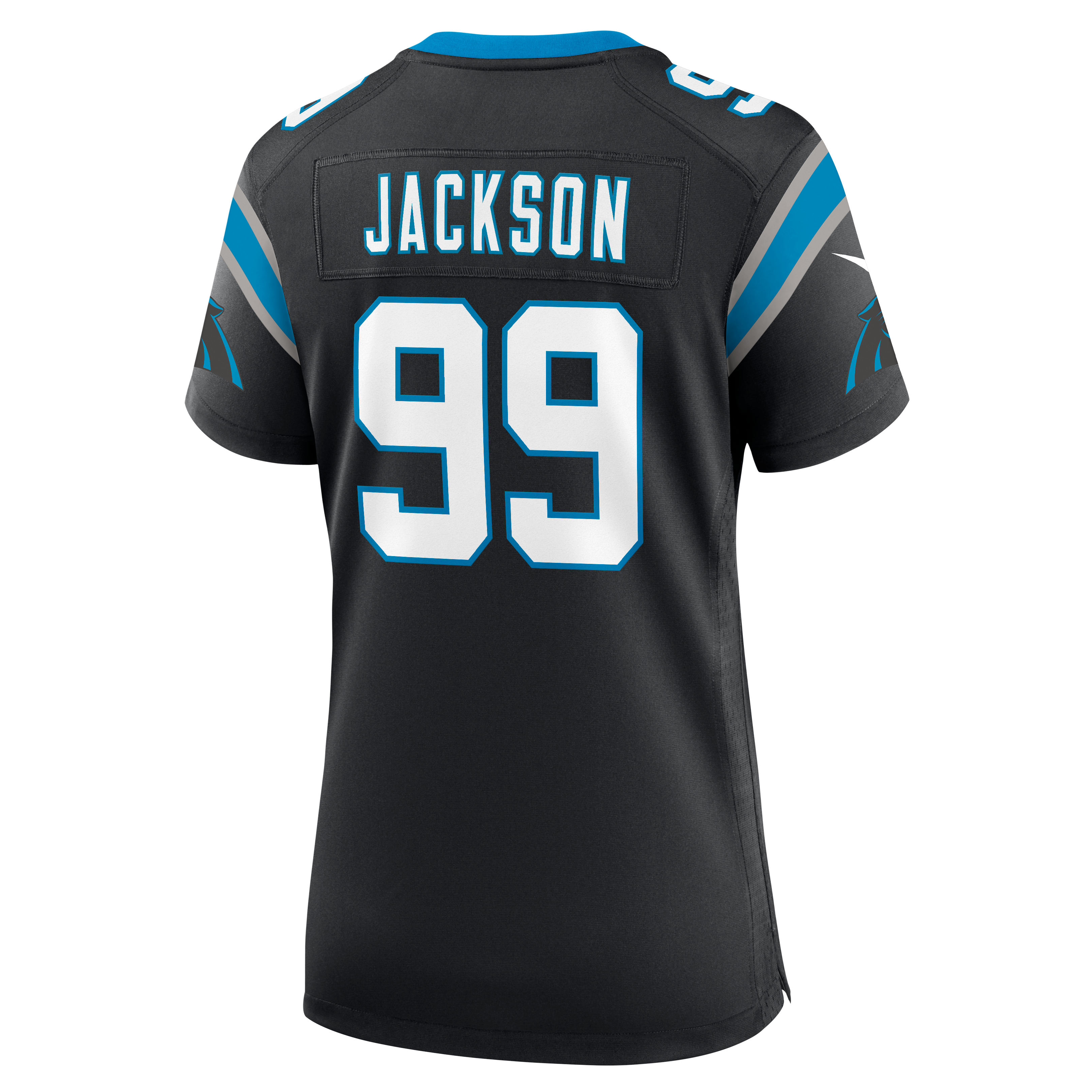 Maillot de match Nike Cam Jackson noir pour femme, Carolina Panthers