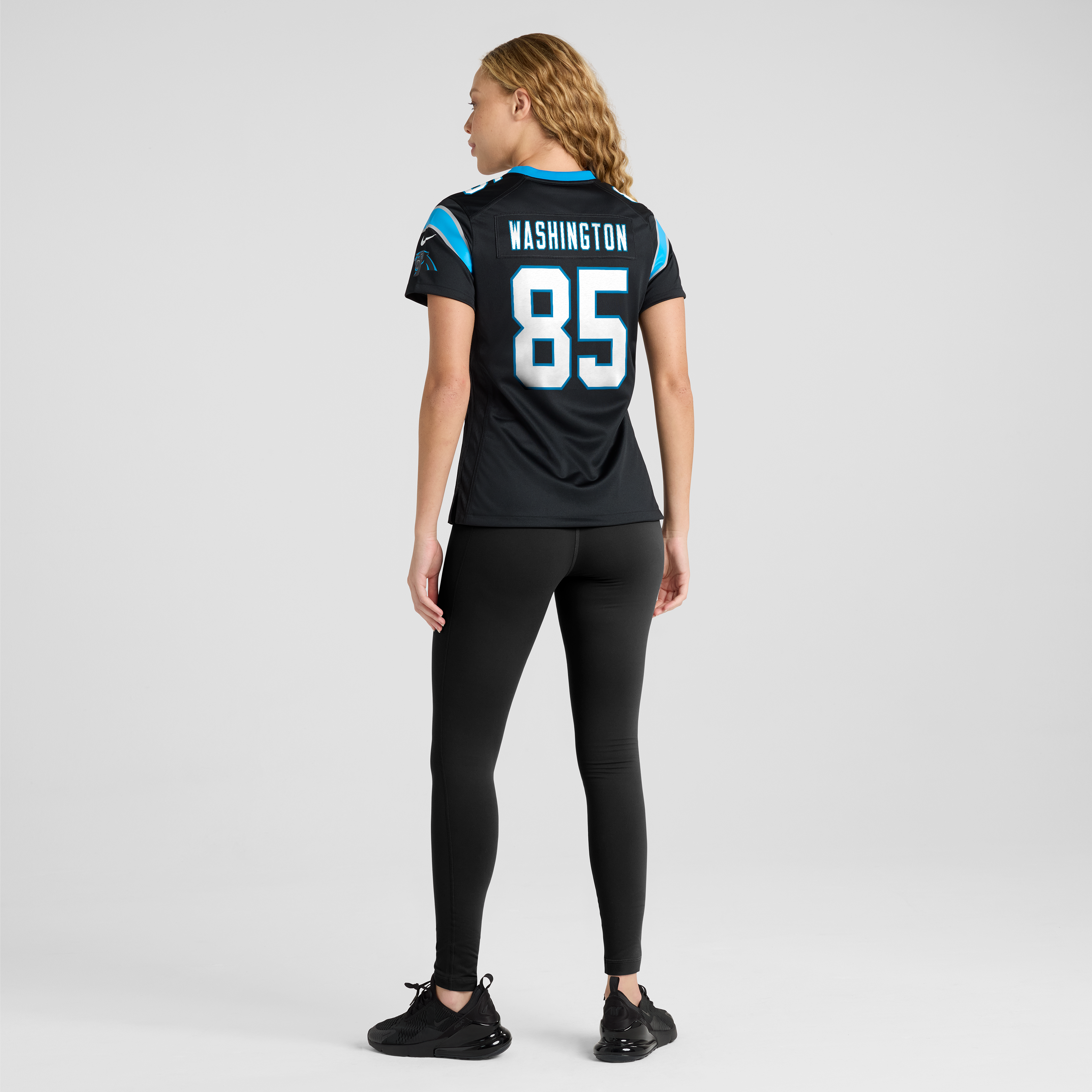 Maillot de match Nike Casey Washington noir des Panthers la Caroline pour femmes