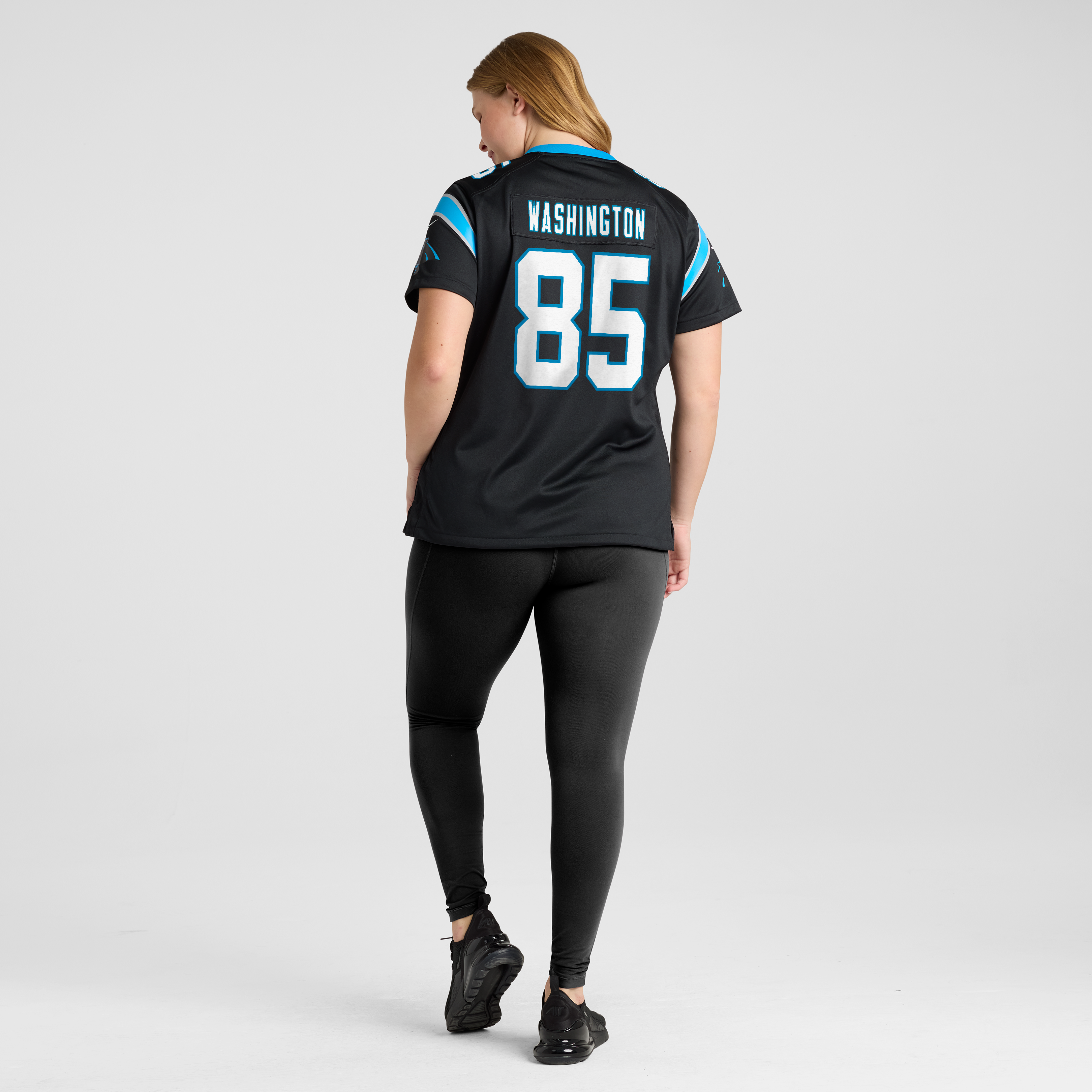 Maillot de match Nike Casey Washington noir des Panthers la Caroline pour femmes