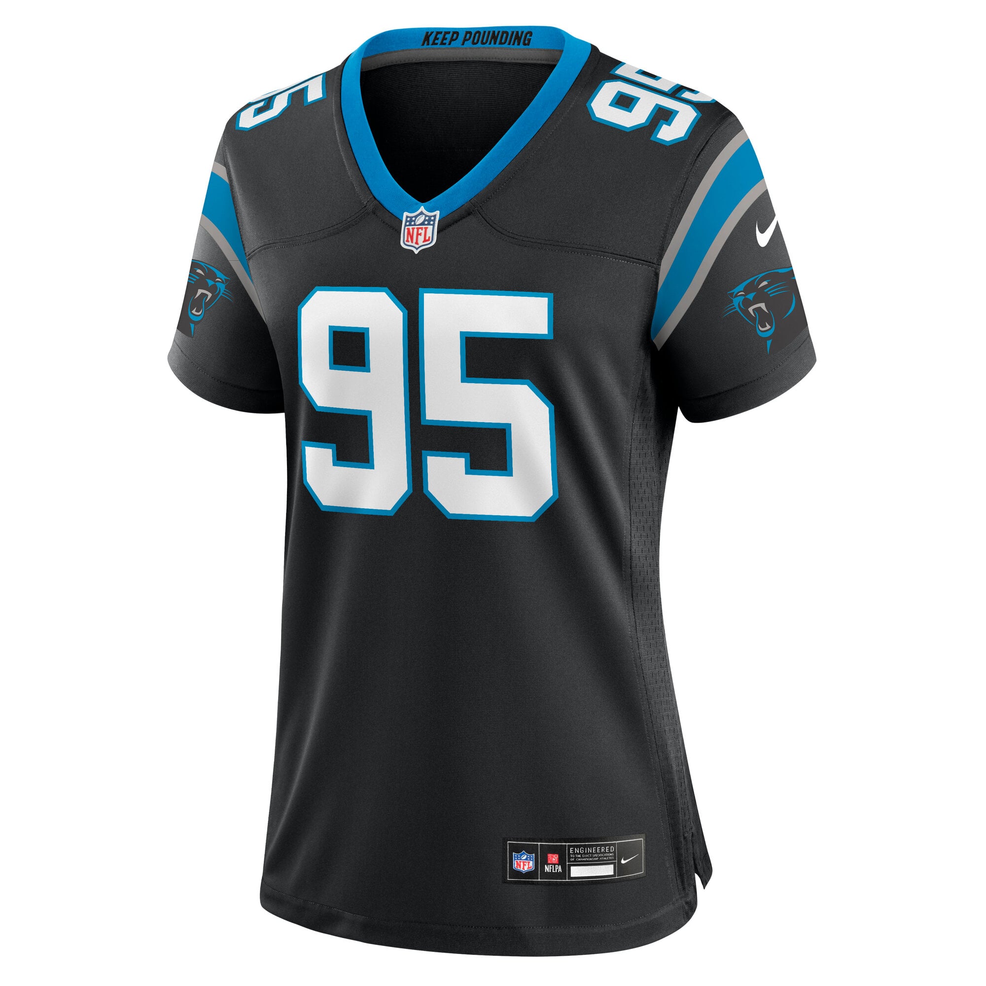 Women's Nike Derrick Brown Black Carolina Panthers Game Jersey