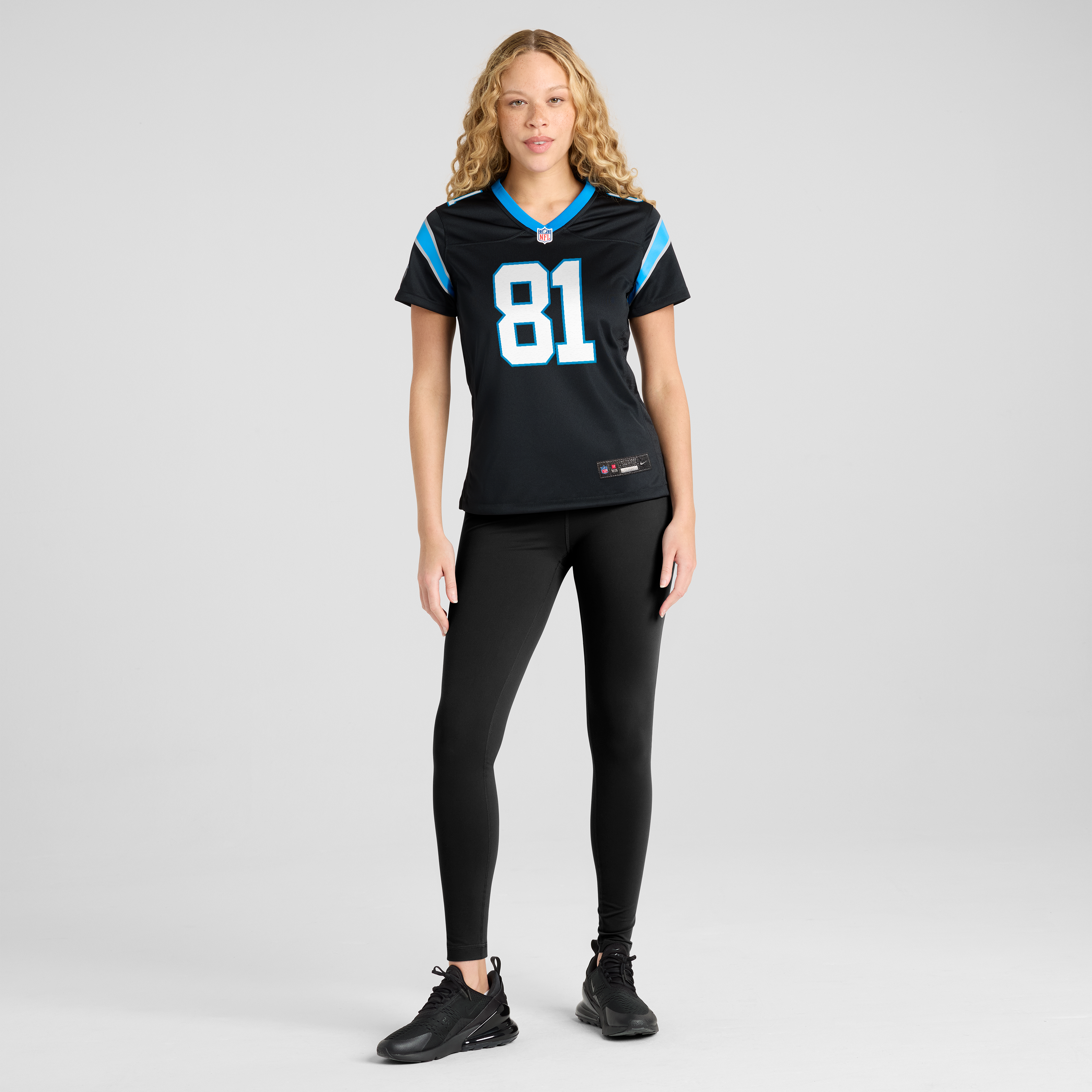 Women's Nike Feleipe Franks Black Carolina Panthers Team Game Jersey