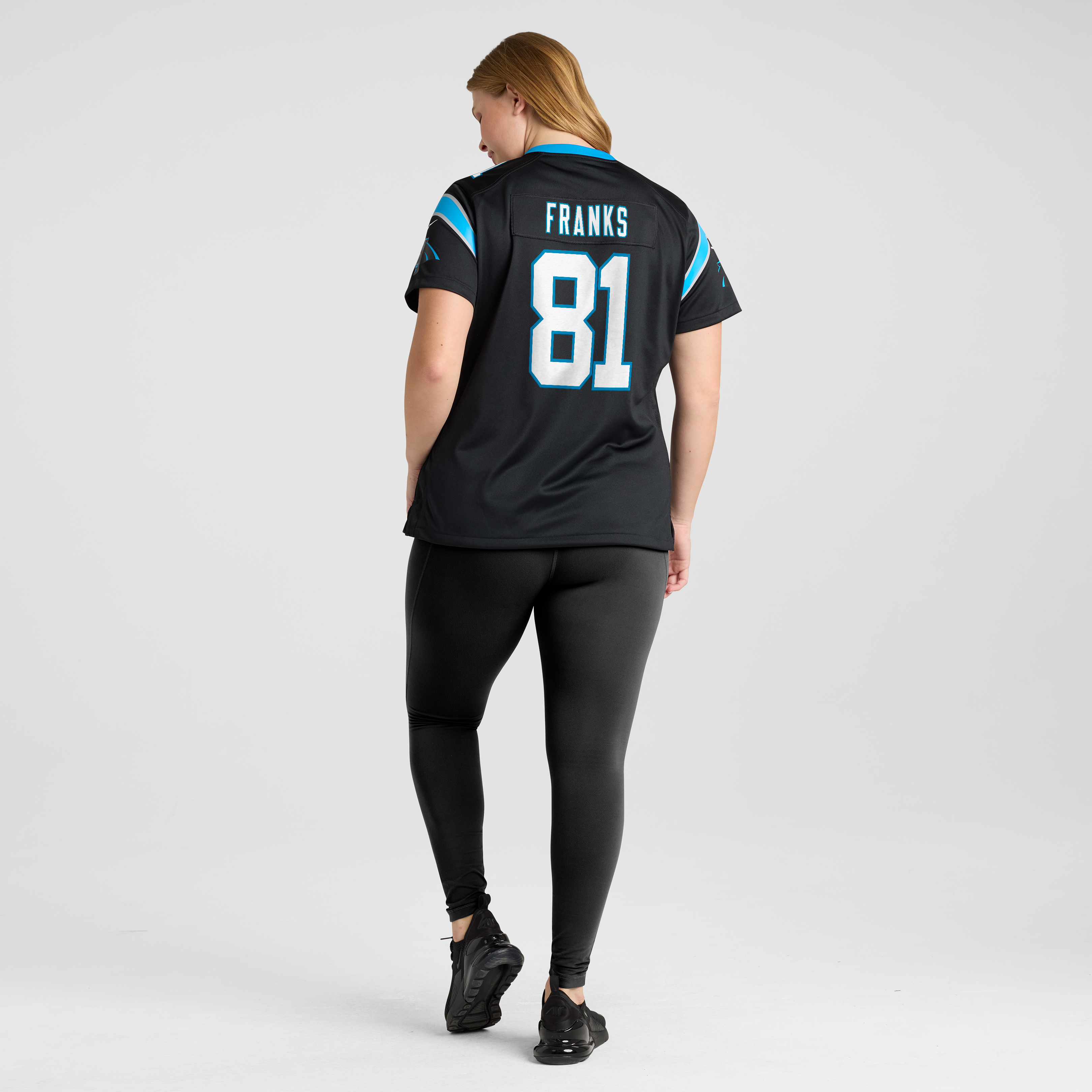 Women's Nike Feleipe Franks Black Carolina Panthers Team Game Jersey