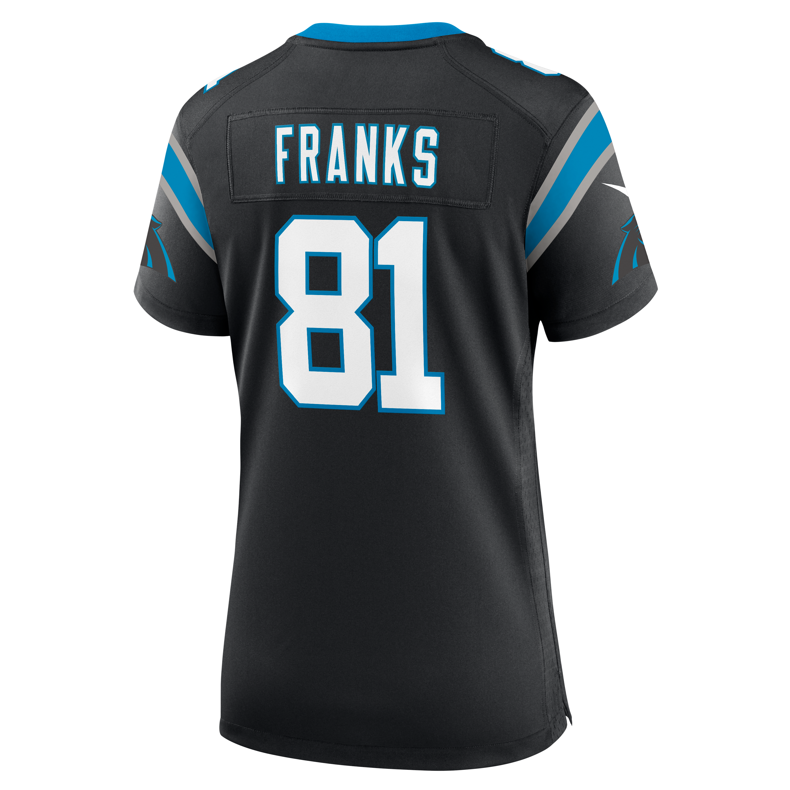 Women's Nike Feleipe Franks Black Carolina Panthers Team Game Jersey