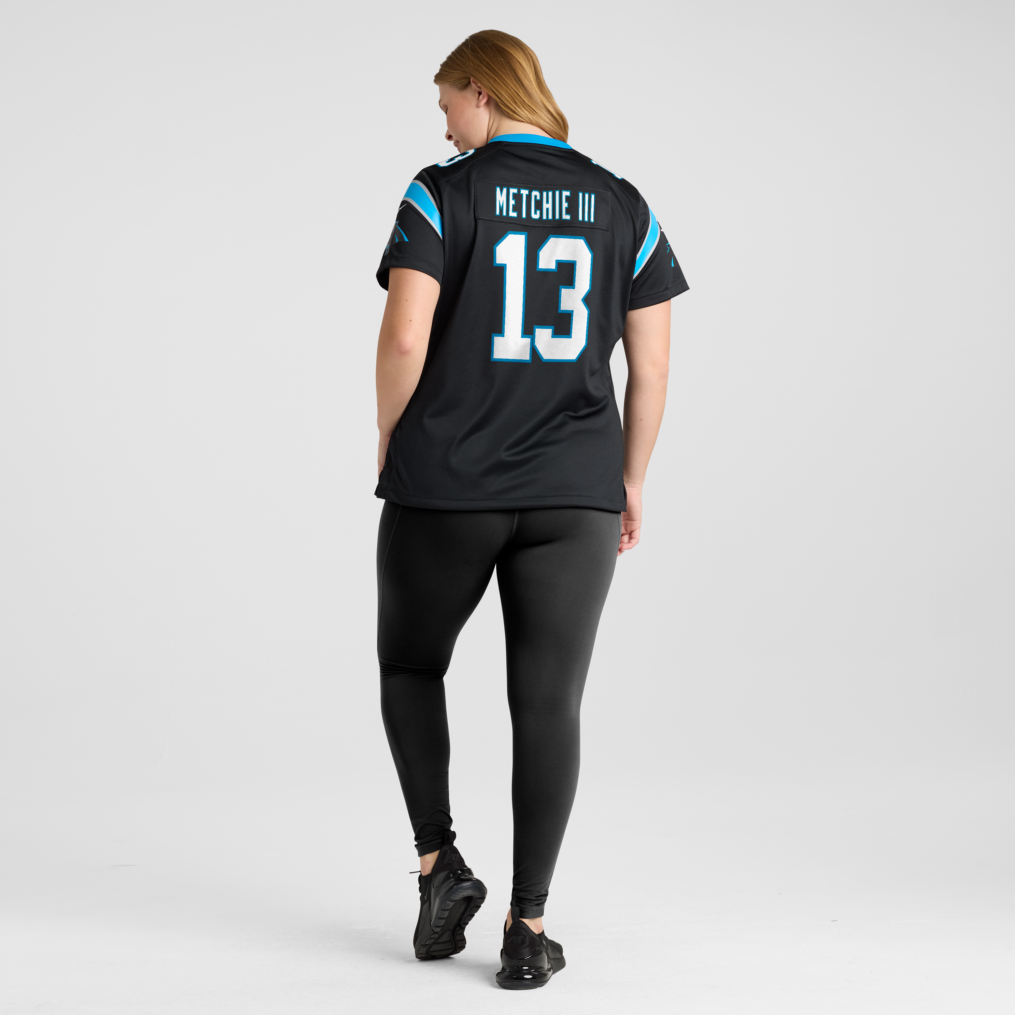 Maillot de match Nike John Metchie III noir pour femme, Carolina Panthers