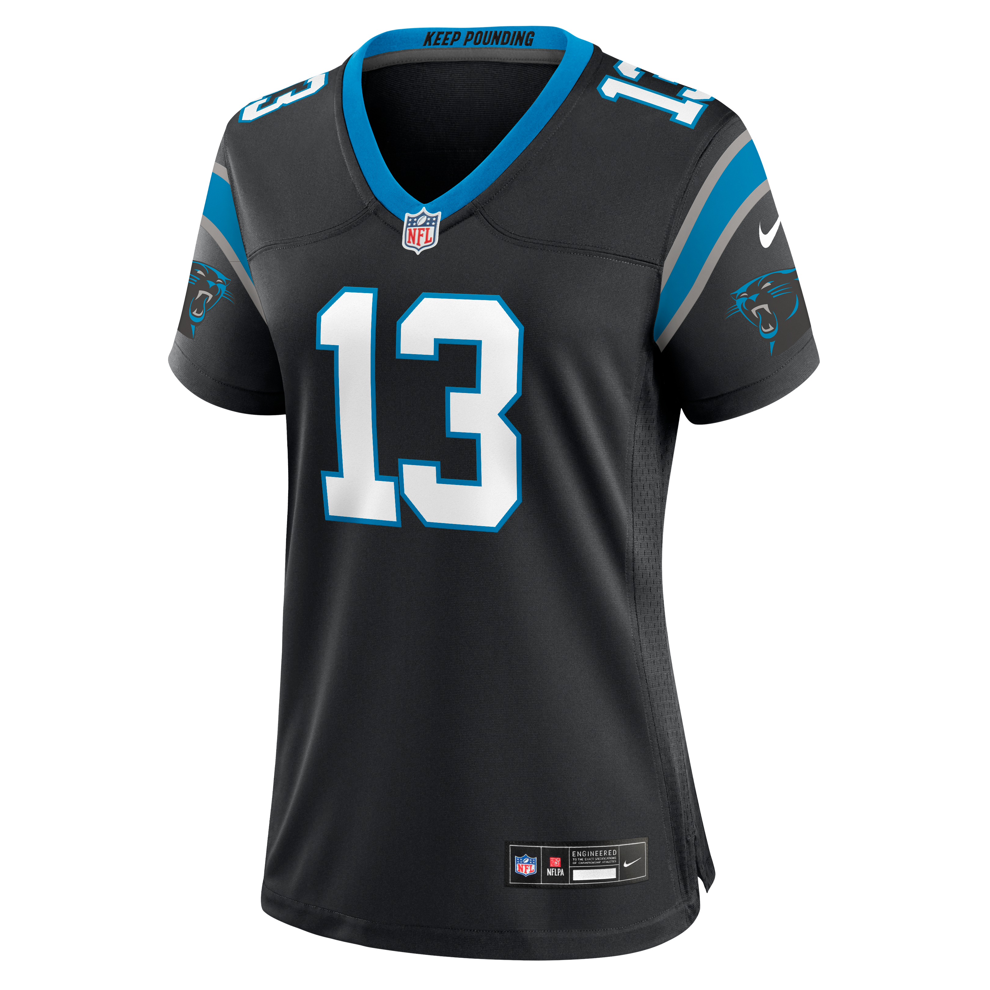 Maillot de match Nike John Metchie III noir pour femme, Carolina Panthers