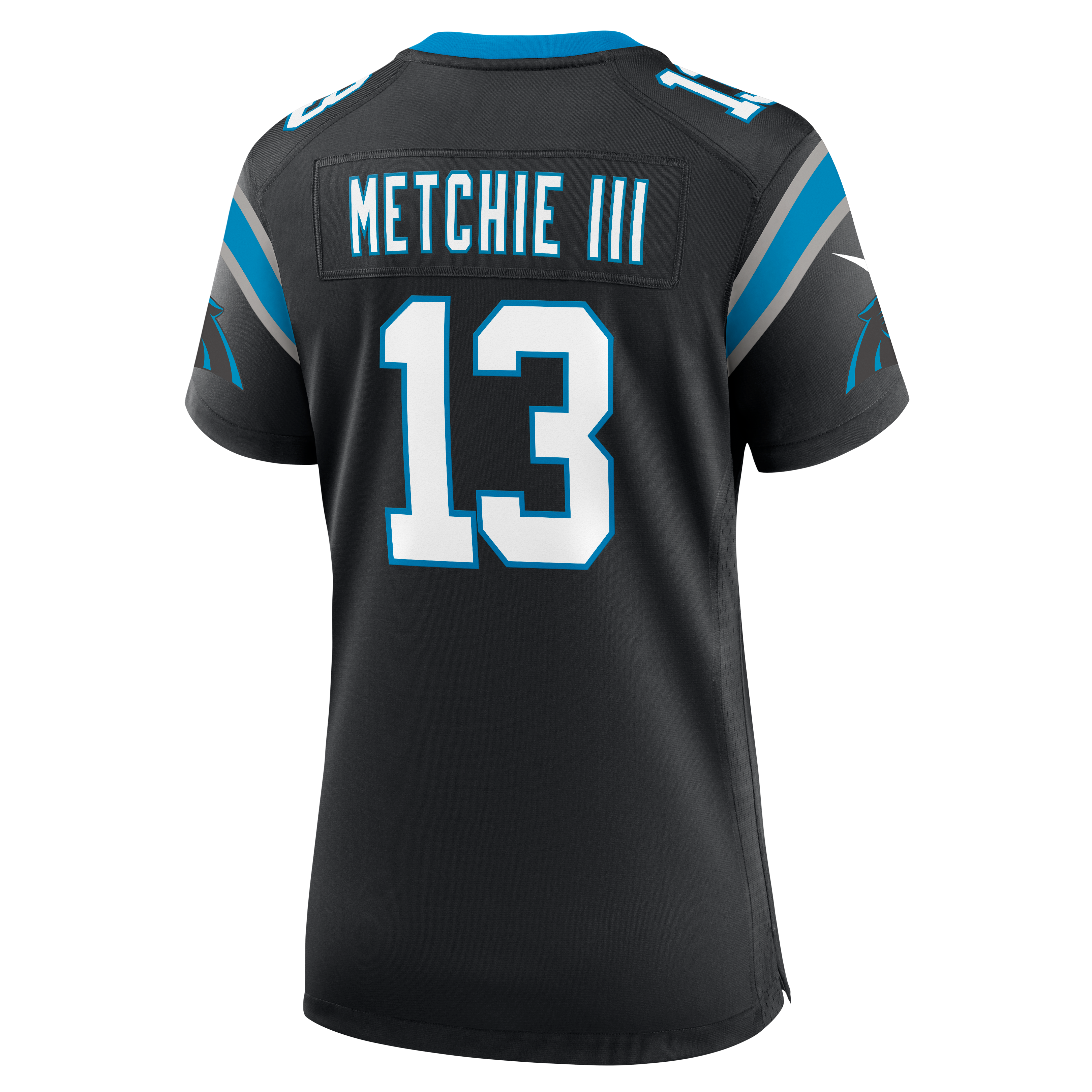 Maillot de match Nike John Metchie III noir pour femme, Carolina Panthers