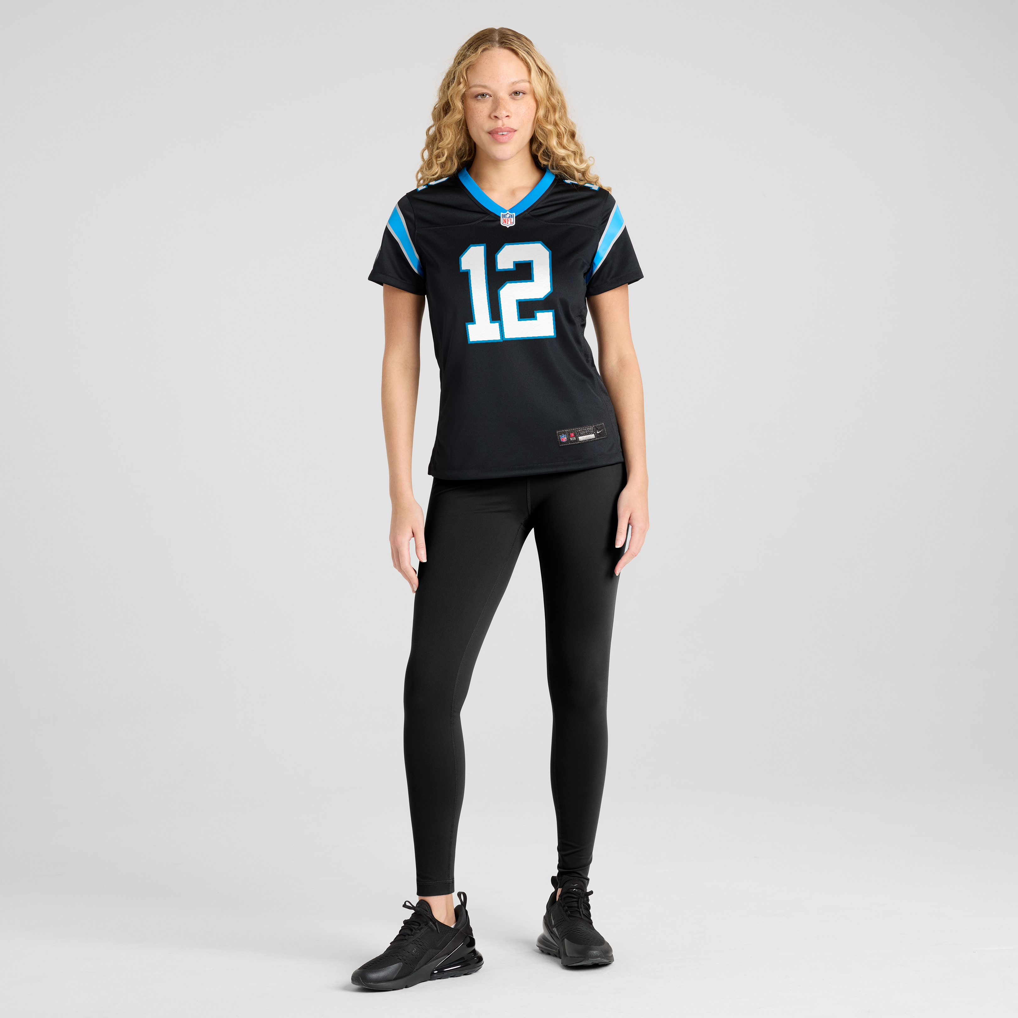 Maillot de match Nike Kenny Pickett noir pour femme, Carolina Panthers