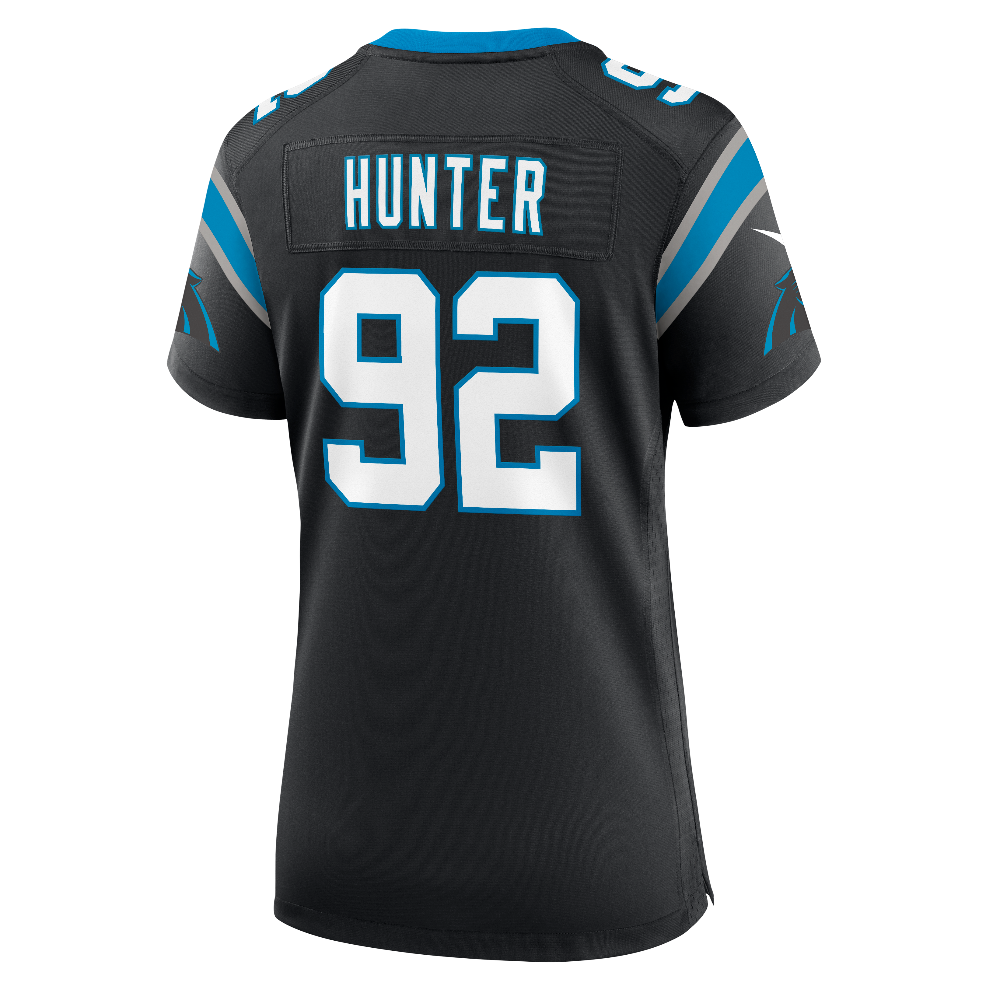 Maillot de match Nike Lee Hunter noir pour femme, Carolina Panthers