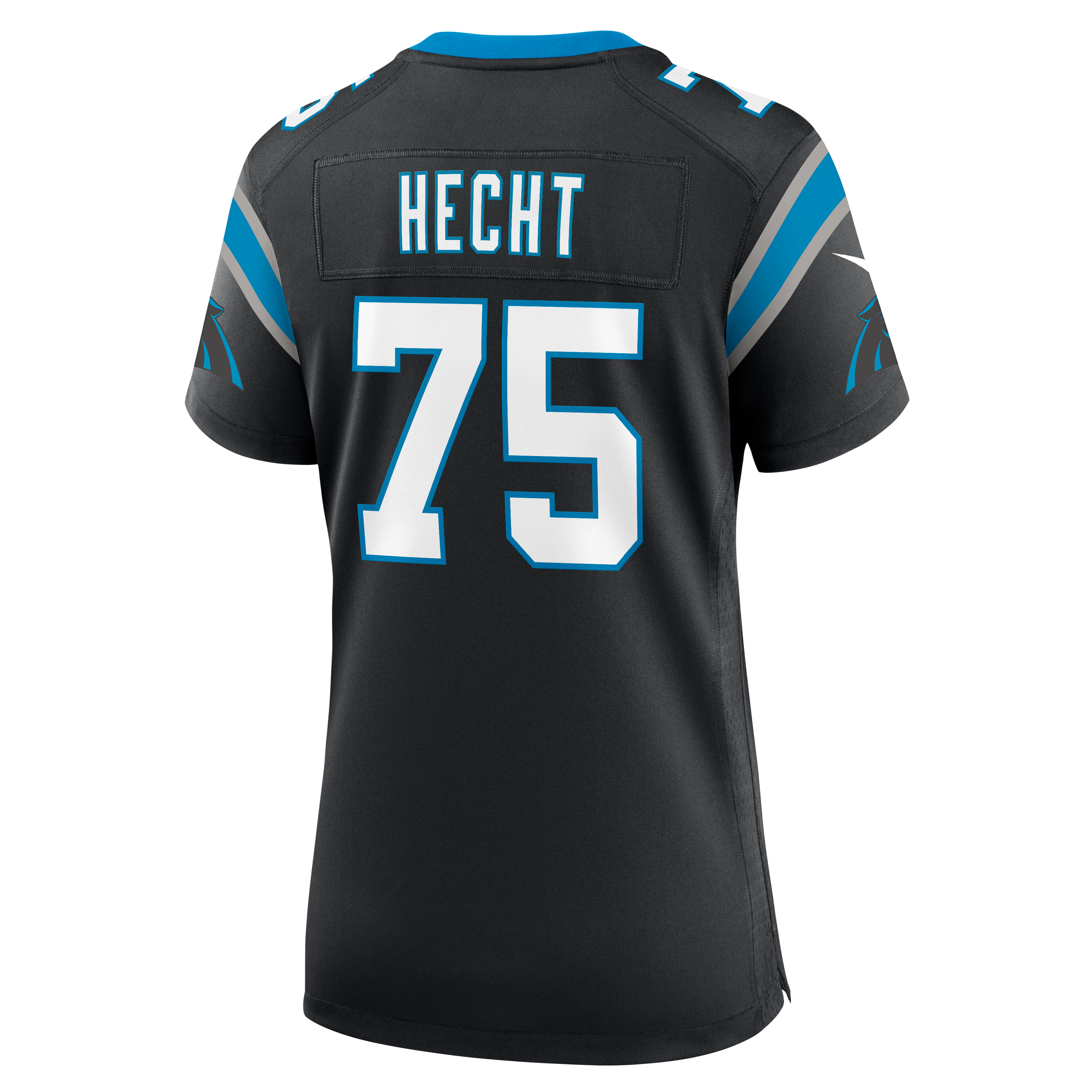 Maillot de match Nike Sam Hecht noir pour femme, Carolina Panthers