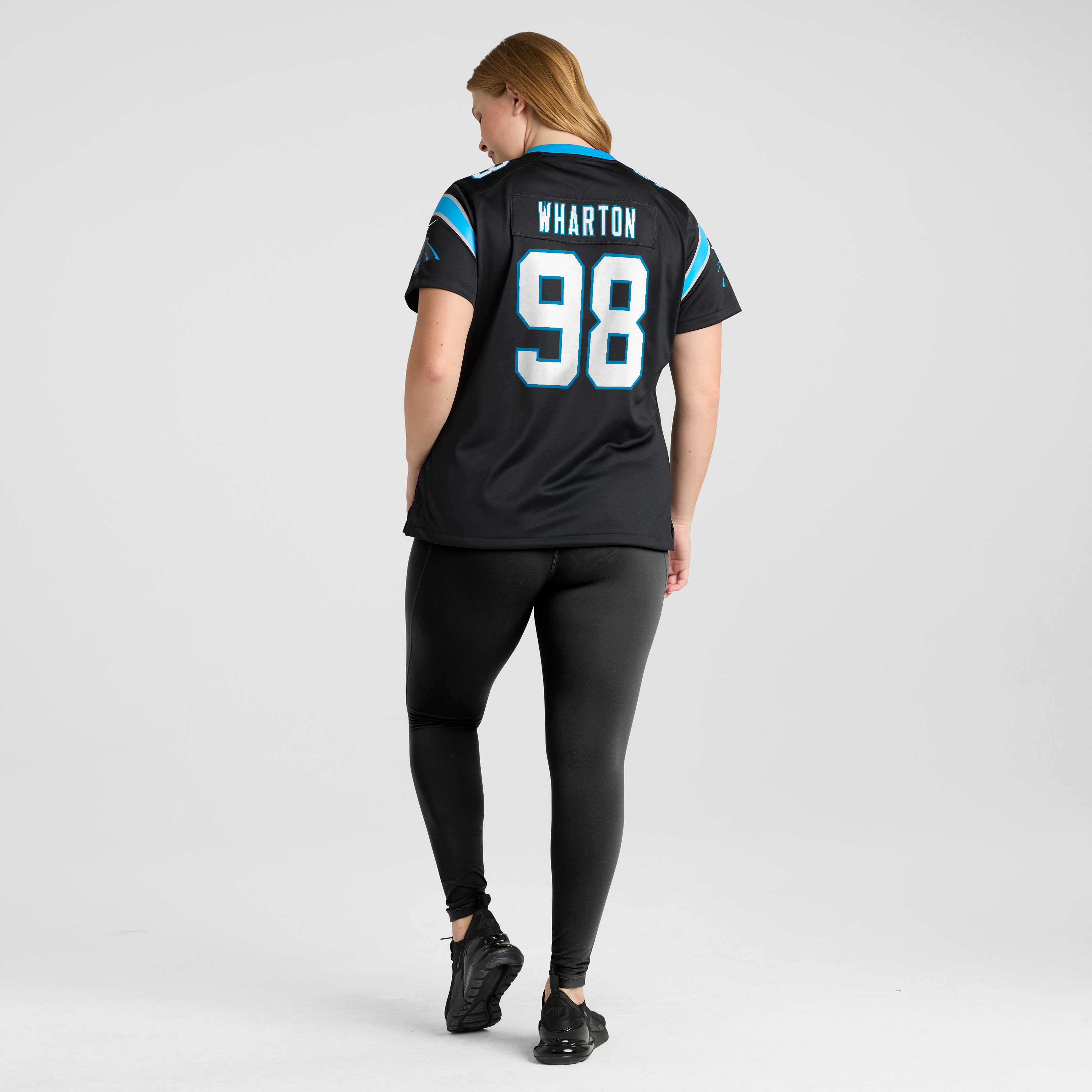 Women's Nike Tershawn Wharton Black Carolina Panthers Team Game Jersey