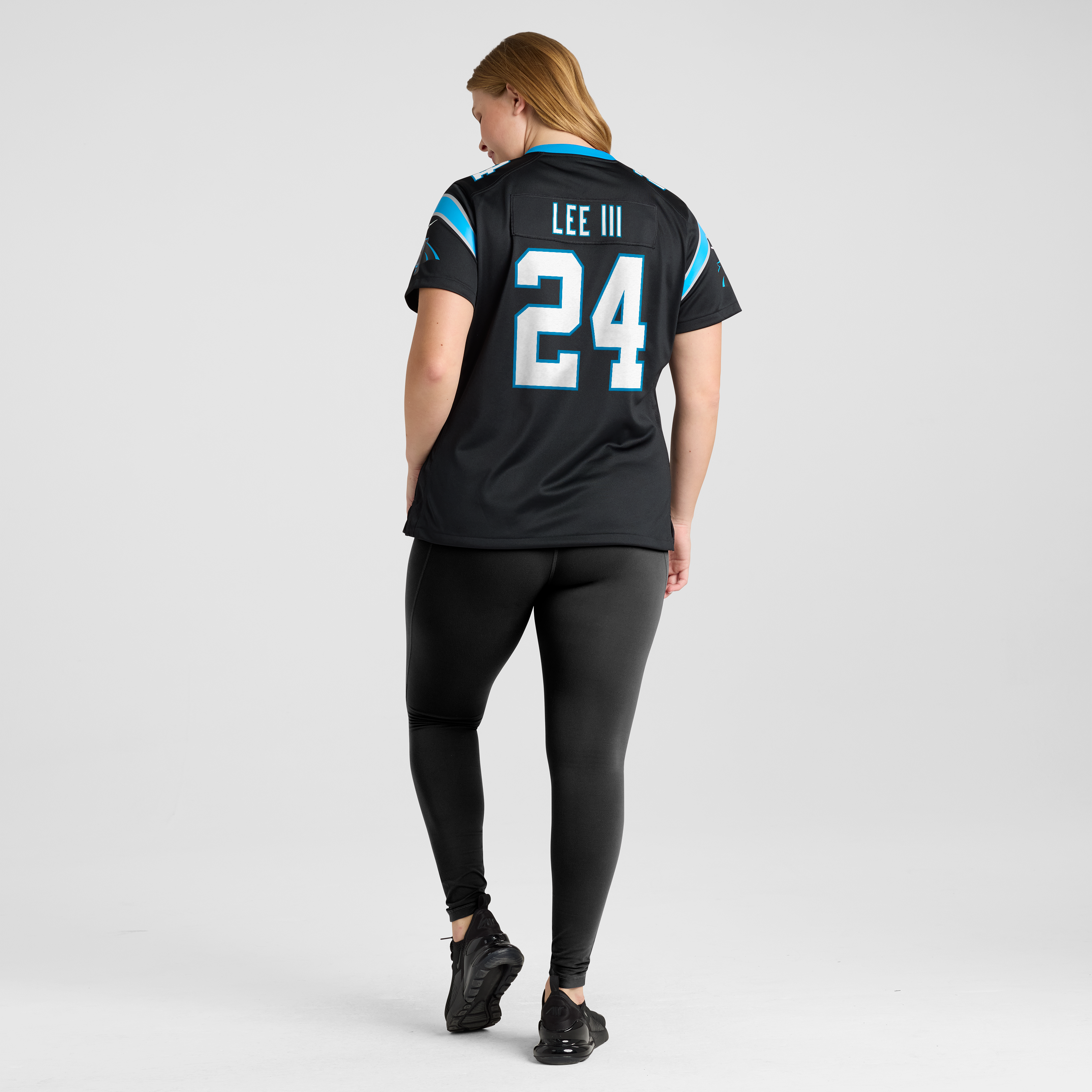 Maillot de match Nike Will Lee III noir pour femme, Carolina Panthers